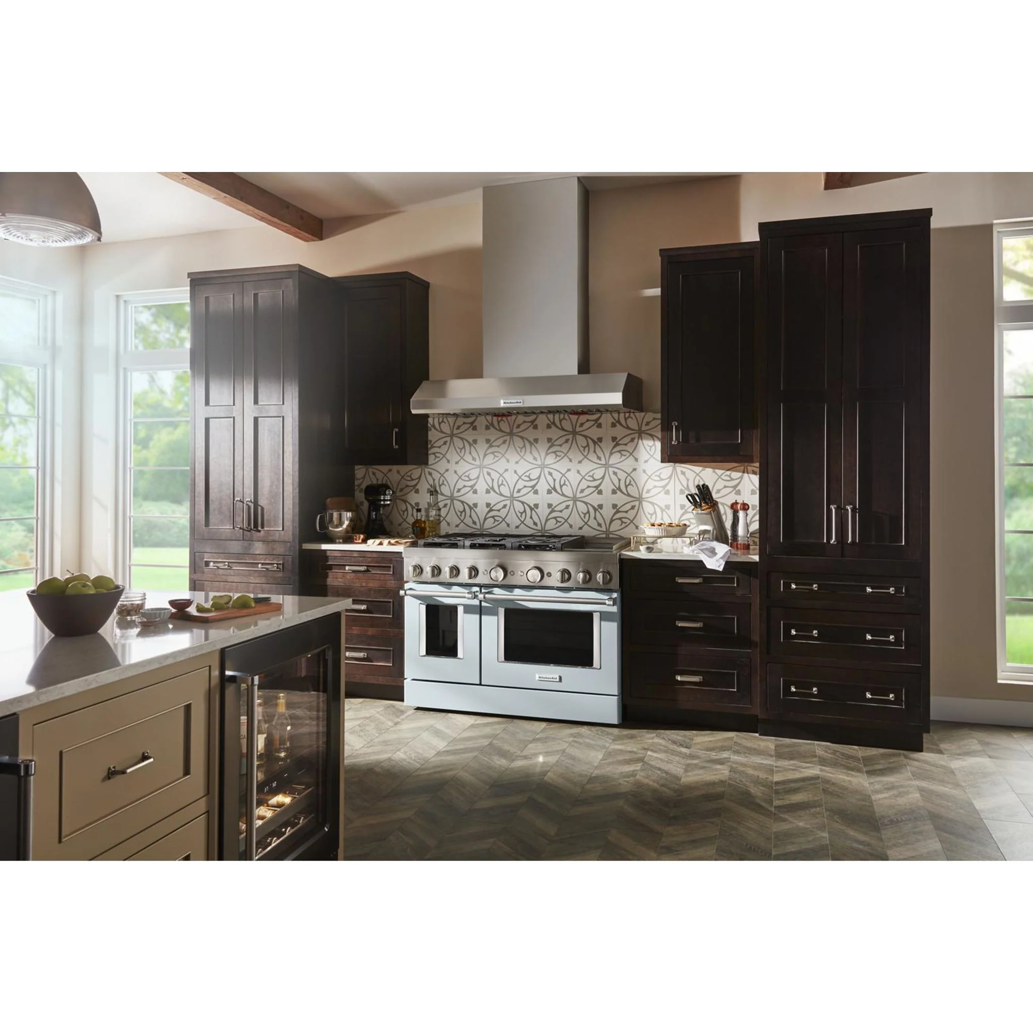 KitchenAid  48'' Smart Commercial-Style Dual Fuel Range with Griddle - Misty Blue (KFDC558JMB) - Image 27