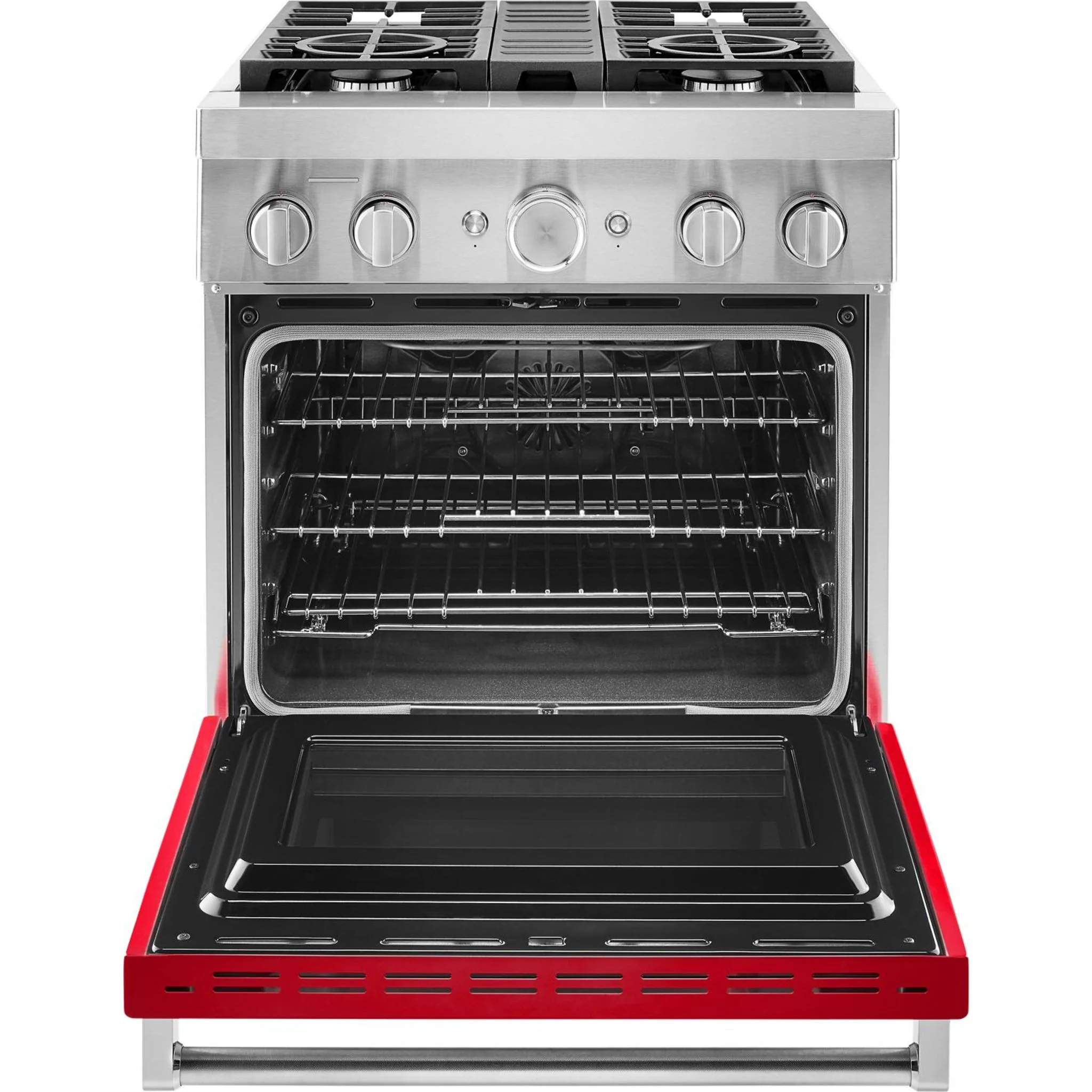 KitchenAid  30'' Smart Commercial-Style Dual Fuel Range with 4 Burners - Passion Red (KFDC500JPA) - Image 14
