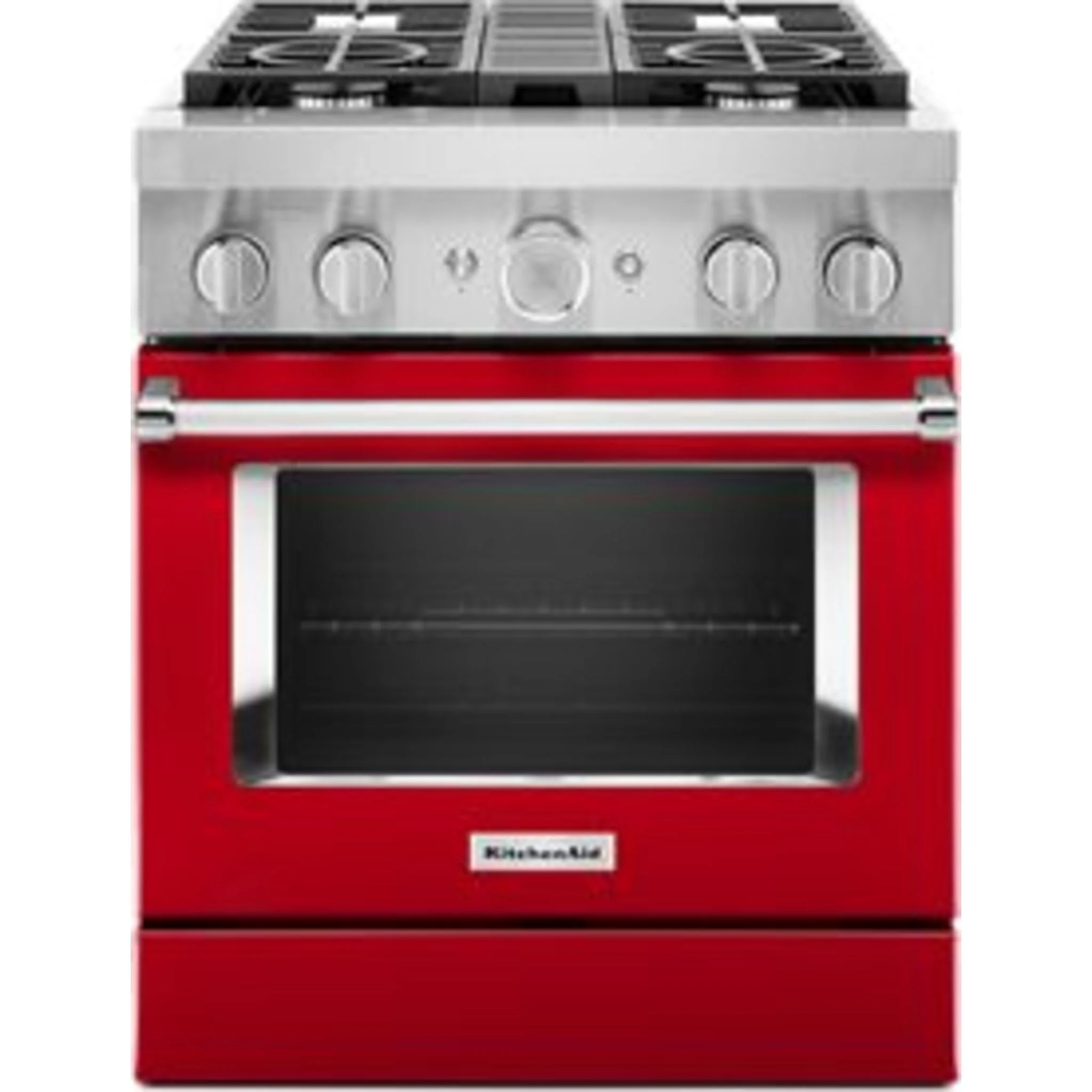 KitchenAid  30'' Smart Commercial-Style Dual Fuel Range with 4 Burners - Passion Red (KFDC500JPA) - Image 27