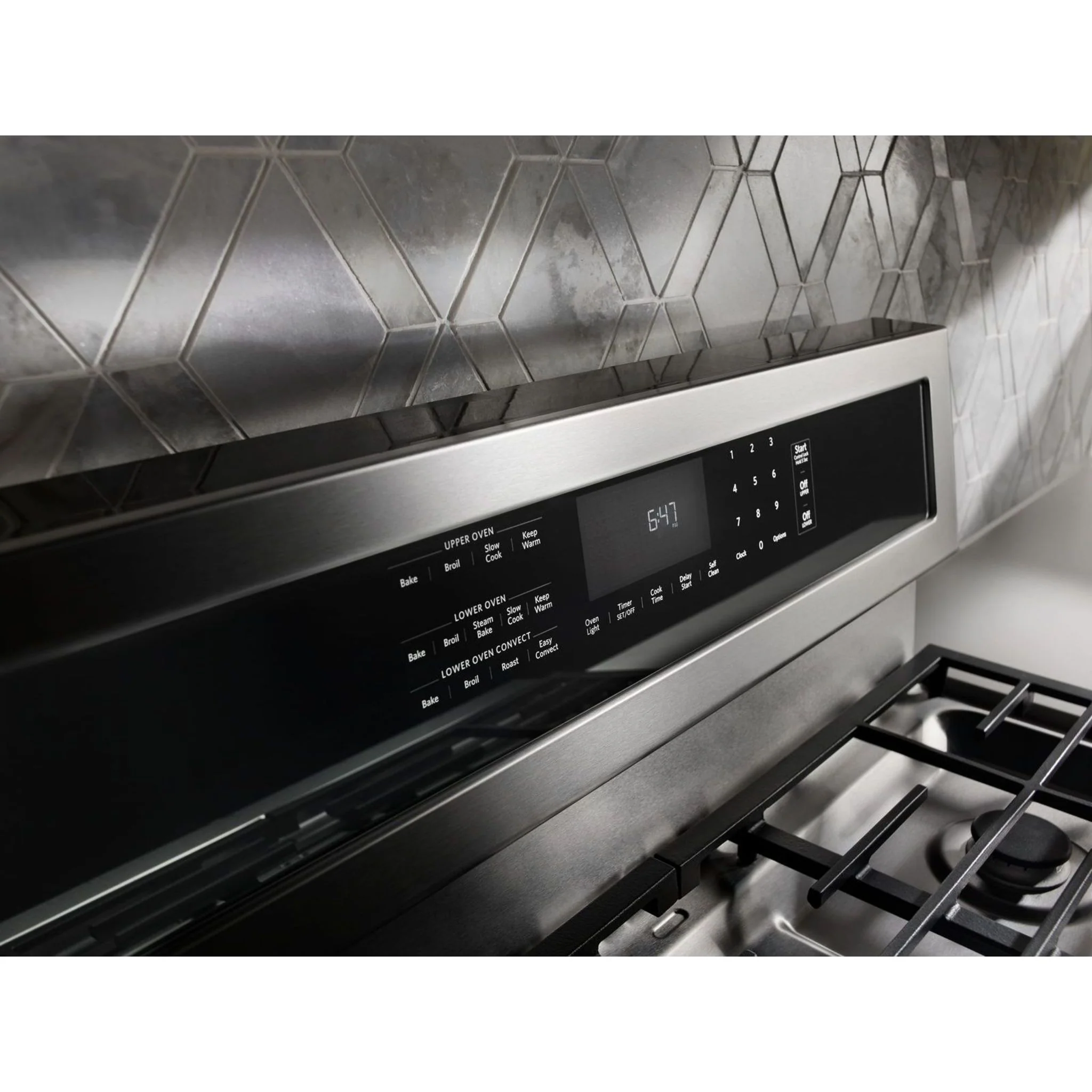 KitchenAid 30-Inch 5 Burner Dual Fuel Double Oven Convection Range -Stainless Steel (KFDD500ESS) - Image 17
