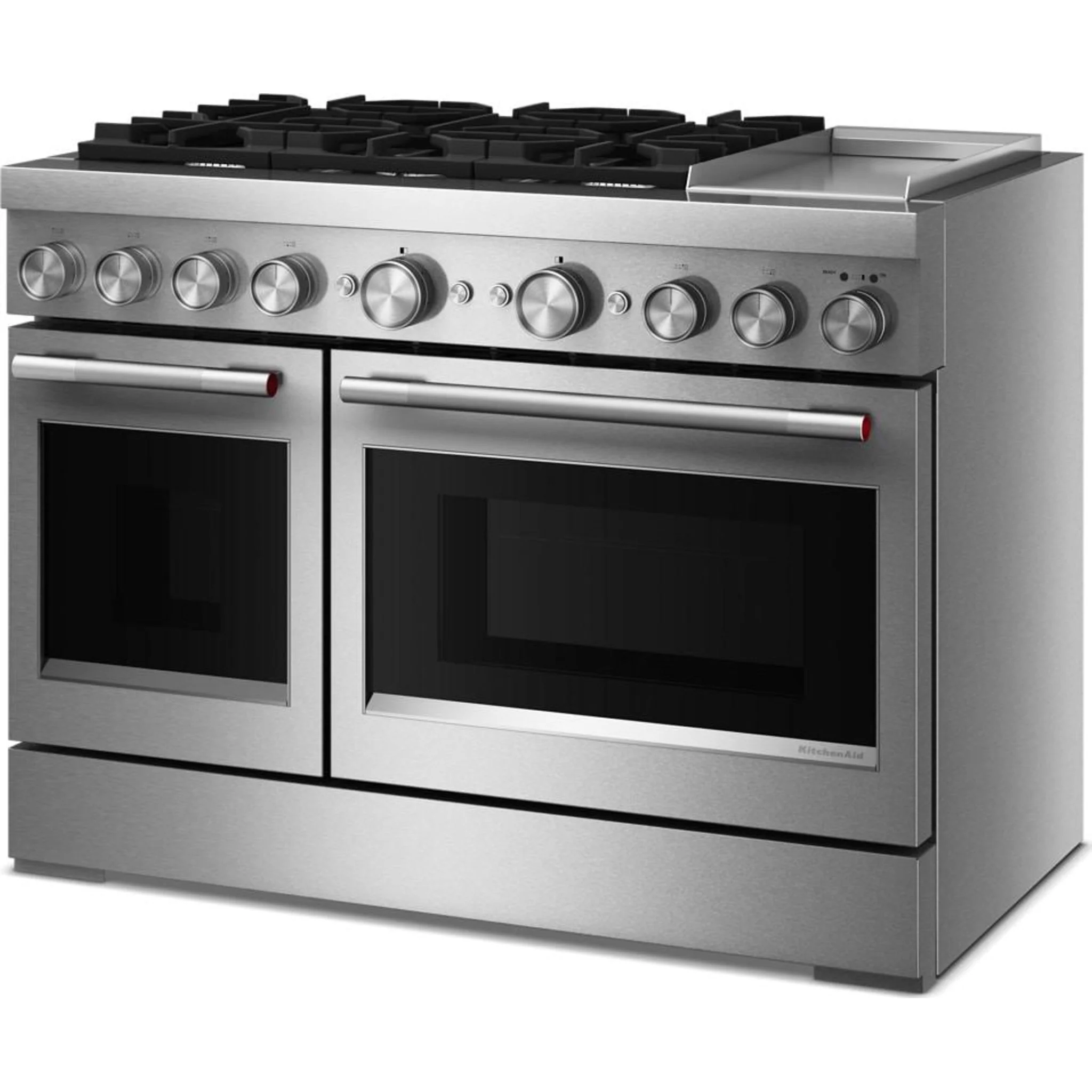 KitchenAid 48-Inch 6 Burner Commercial-Style Dual Fuel Range with Griddle -Stainless Steel (KFDD948SSS) - Image 3