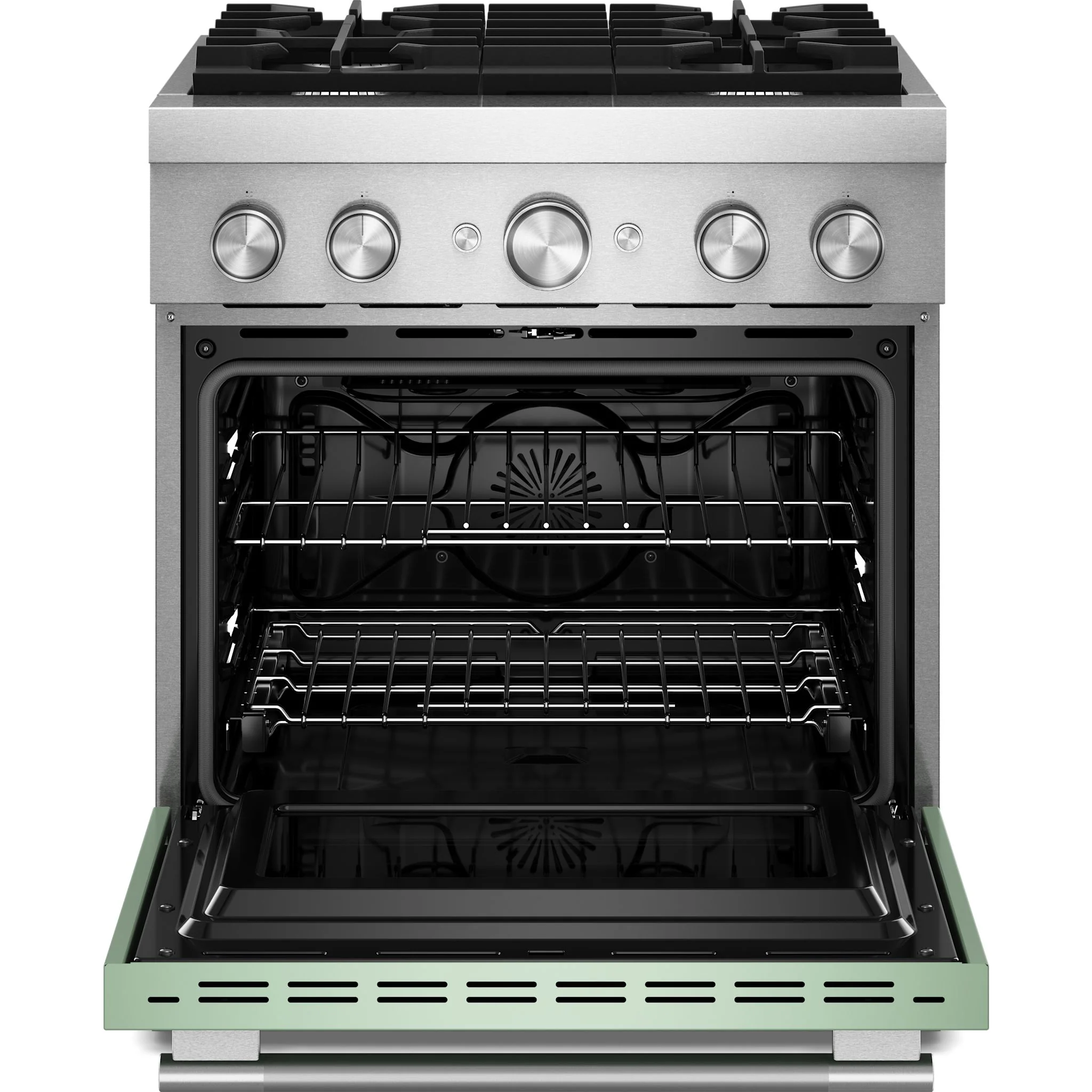 KitchenAid 30-Inch 4 Burner Commercial-Style Dual Fuel Range with No Preheat Air Fry Mode -Cardamom (KFDS930SDC) - Image 5