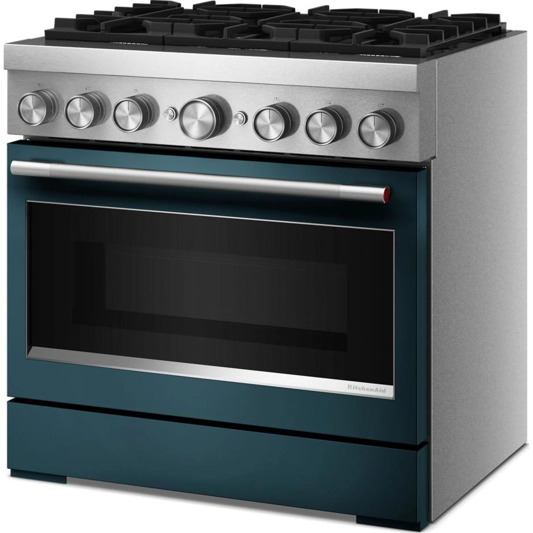 KitchenAid 36-Inch 6 Burner Commercial-Style Dual Fuel Range with No Preheat Air Fry Mode -Agave (KFDS936SAG) - Image 7