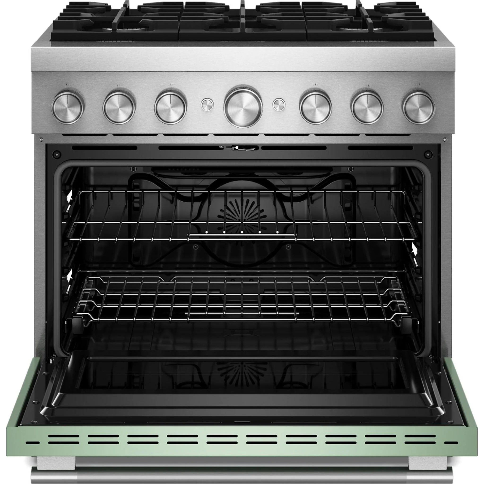 KitchenAid 36-Inch 6 Burner Commercial-Style Dual Fuel Range with No Preheat Air Fry Mode -Cardamom (KFDS936SDC) - Image 10