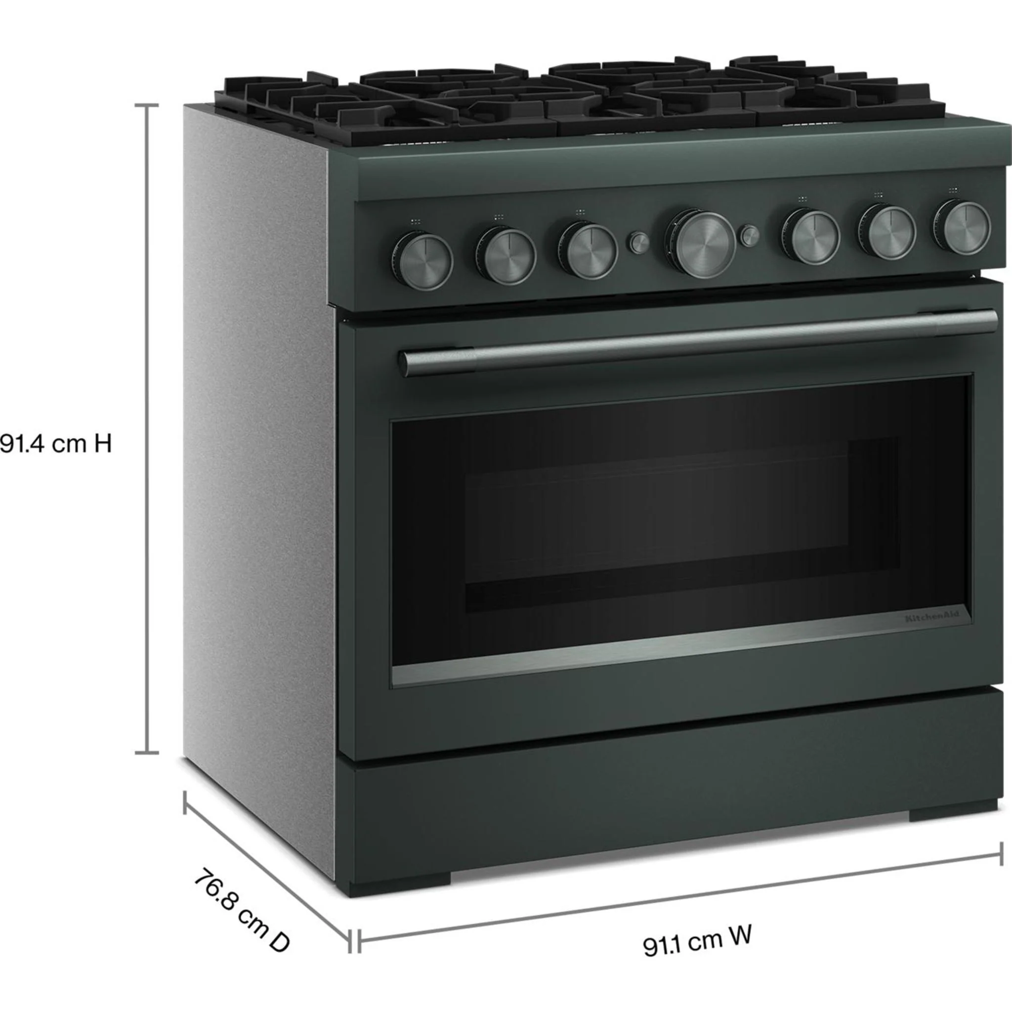 KitchenAid 36-Inch 6 Burner Commercial-Style Dual Fuel Range with No Preheat Air Fry Mode -Juniper (KFDS936SJP) - Image 5