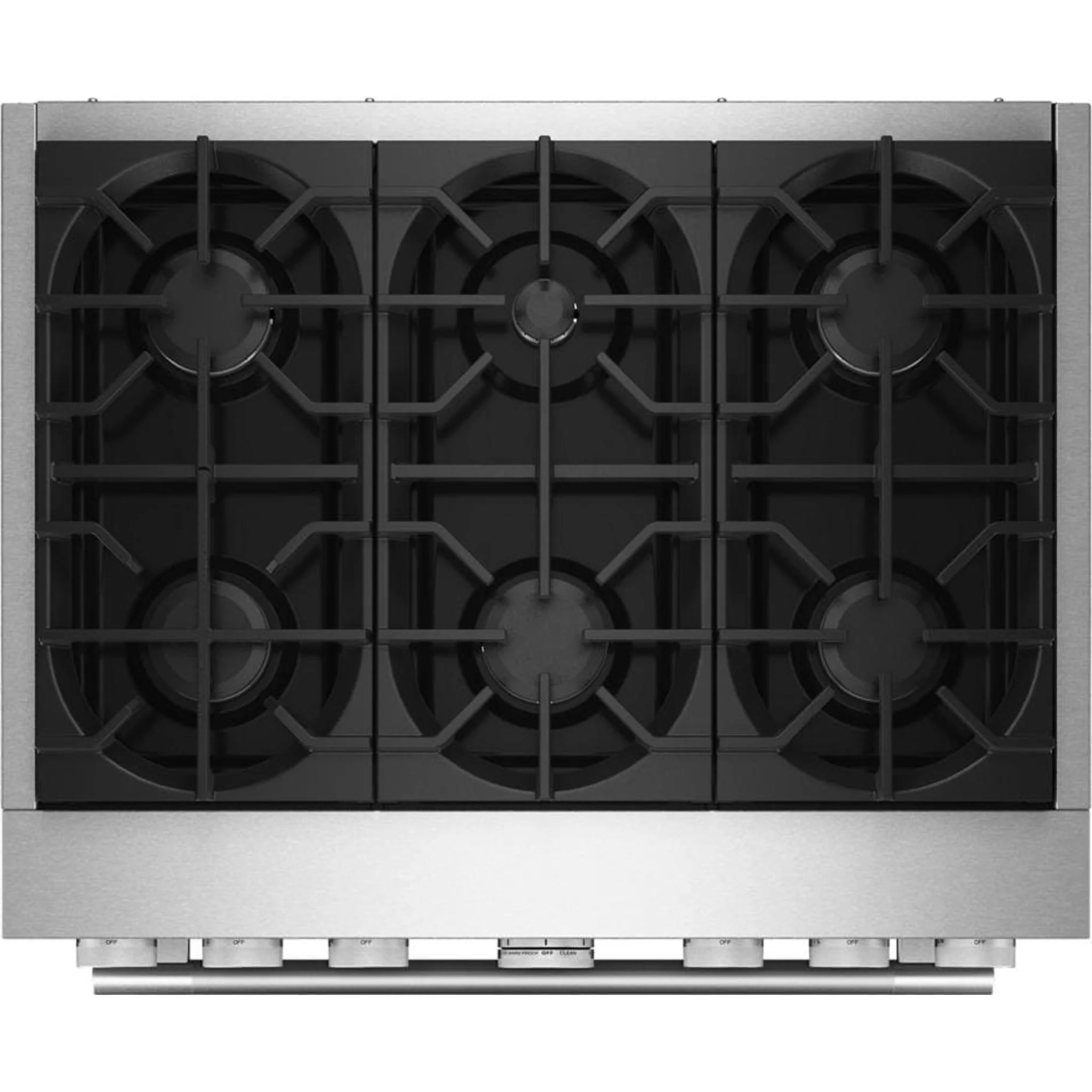 KitchenAid 36-Inch 6 Burner Commercial-Style Dual Fuel Range with No Preheat Air Fry Mode -Wildflower (KFDS936SWF) - Image 4