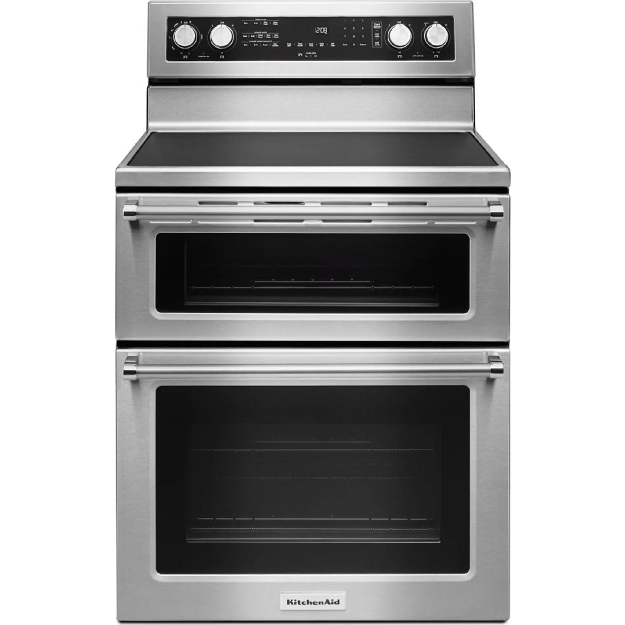 KitchenAid 30-Inch 5 elements Electric Double Oven Convection Range -Stainless Steel (YKFED500ESS) - Image 4