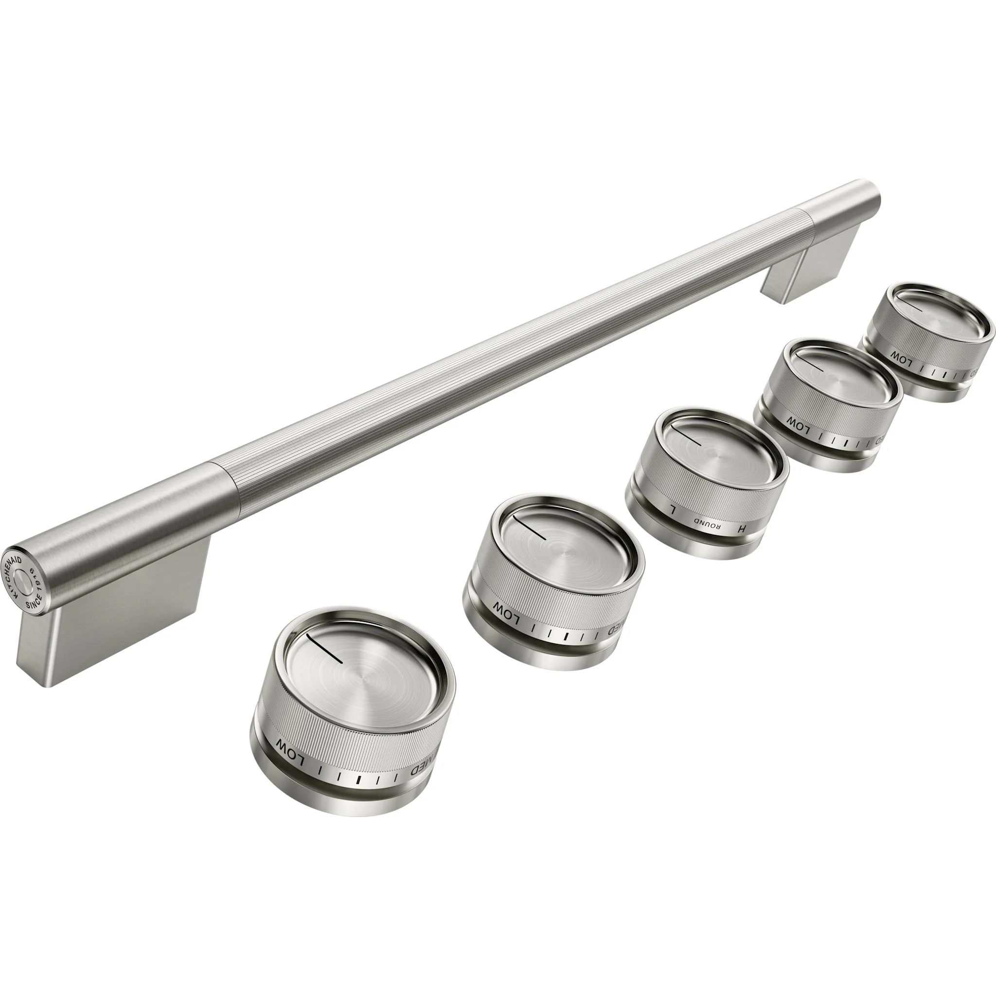 KitchenAid Fingerprint Resistant Handle & Knob Hardware Kit for 30" Slide-In Convection Range - Stainless Steel (W11773966) - Image 2