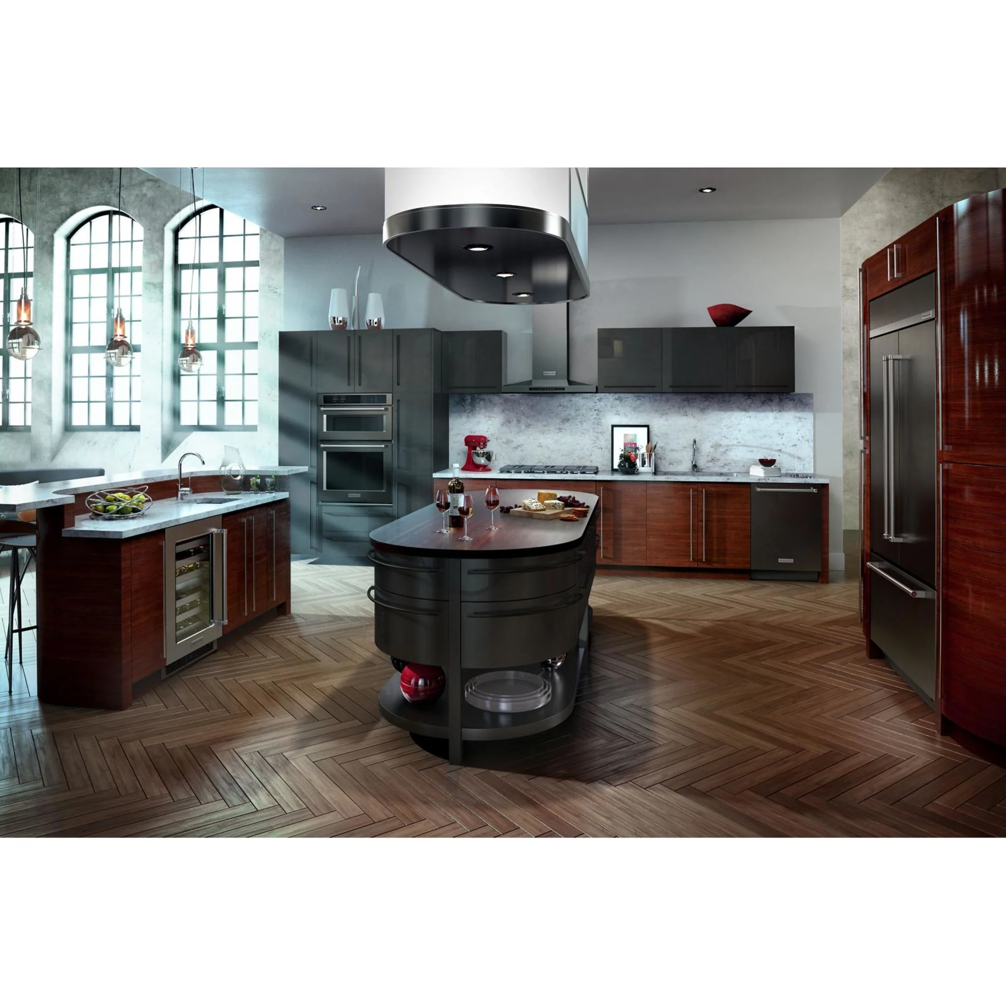 KitchenAid 24.2 cu.ft. 42" Width Built-In Stainless French Door Refrigerator with Platinum Interior Design - Black Stainless Steel with PrintShield™ Finish (KBFN502EBS) - Image 24