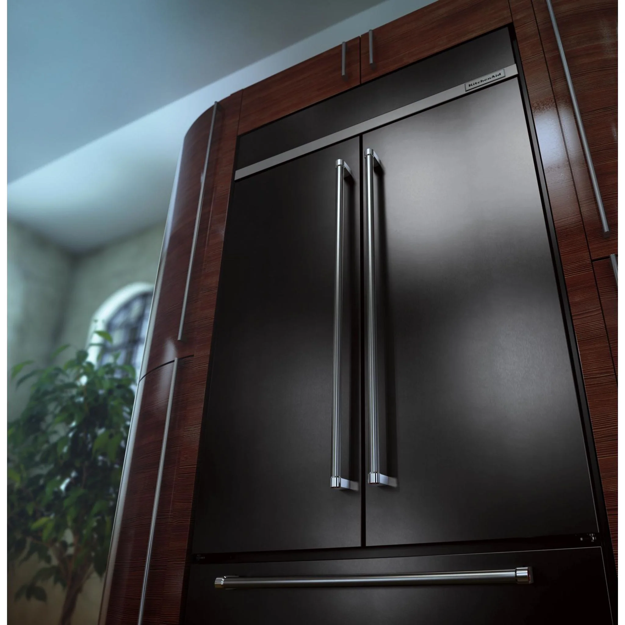 KitchenAid 24.2 cu.ft. 42" Width Built-In Stainless French Door Refrigerator with Platinum Interior Design - Black Stainless Steel with PrintShield™ Finish (KBFN502EBS) - Image 25