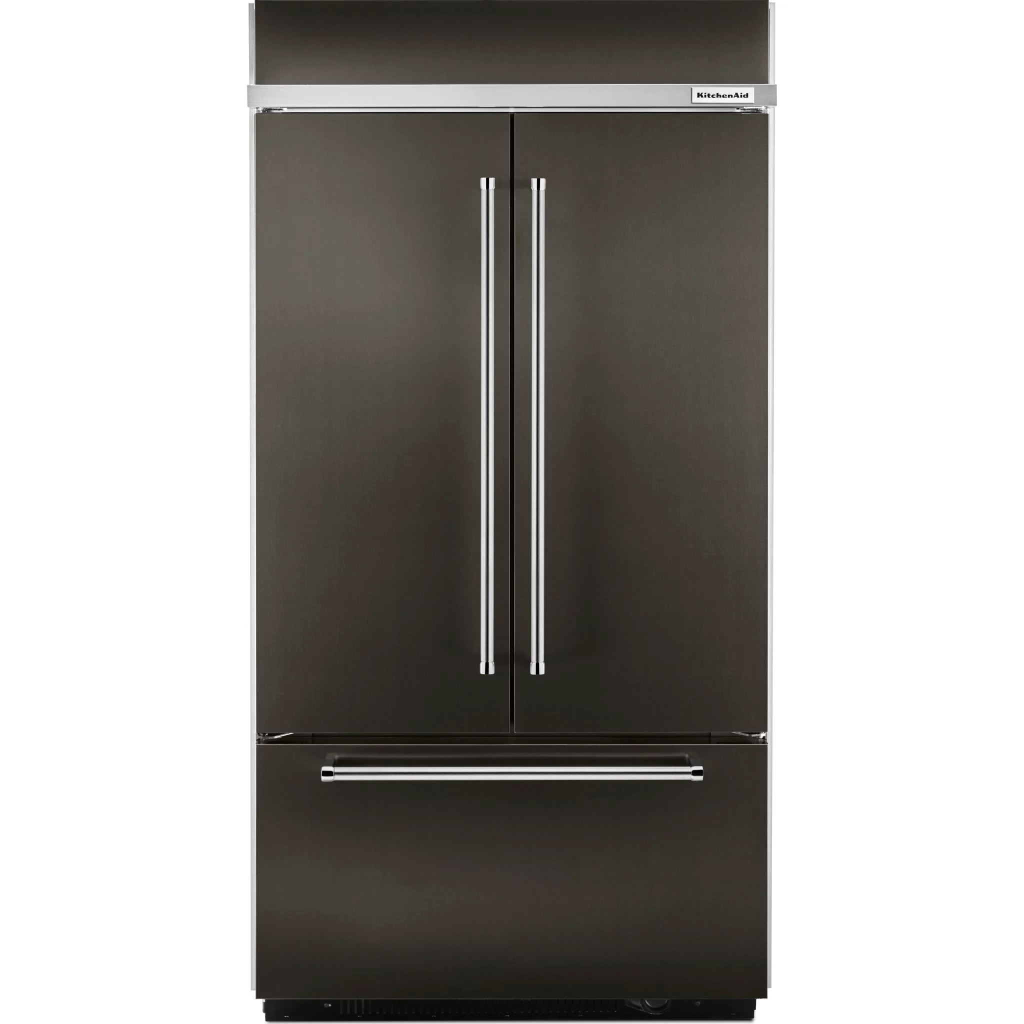 KitchenAid 24.2 cu.ft. 42" Width Built-In Stainless French Door Refrigerator with Platinum Interior Design - Black Stainless Steel with PrintShield™ Finish (KBFN502EBS) - Image 7