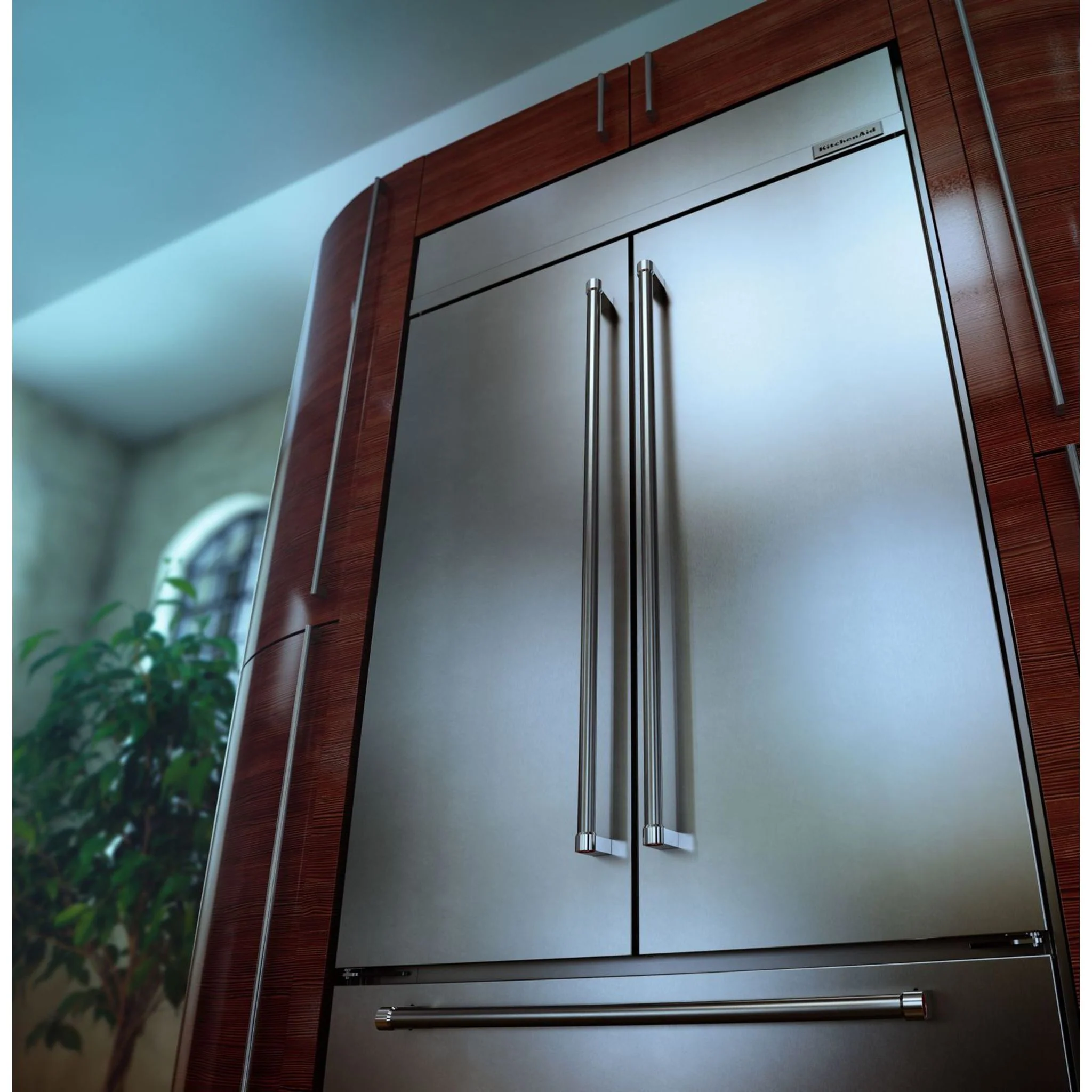 KitchenAid 24.2 cu.ft. 42" Width Built-In Stainless French Door Refrigerator with Platinum Interior Design - Stainless Steel (KBFN502ESS) - Image 15