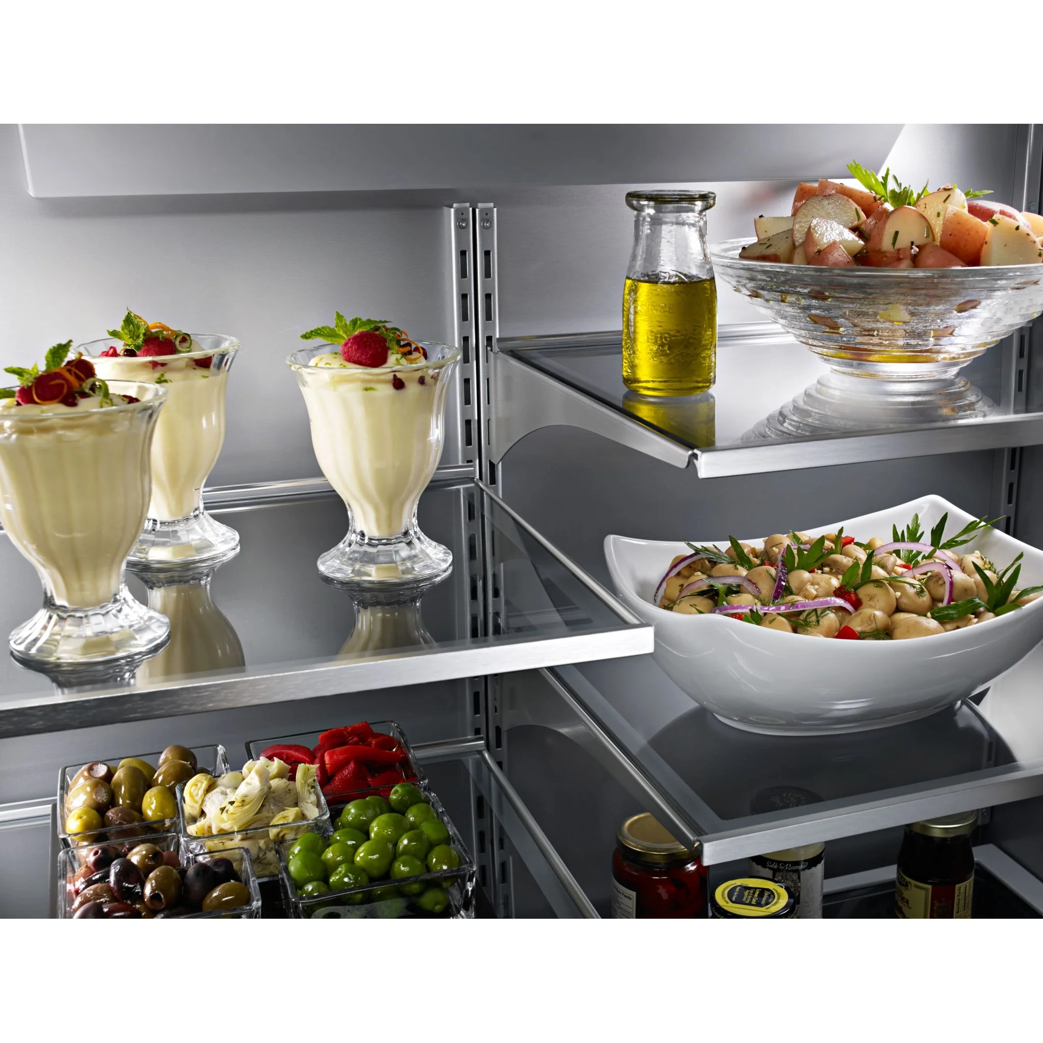 KitchenAid 24.2 cu.ft. 42" Width Built-In Stainless French Door Refrigerator with Platinum Interior Design - Stainless Steel (KBFN502ESS) - Image 5