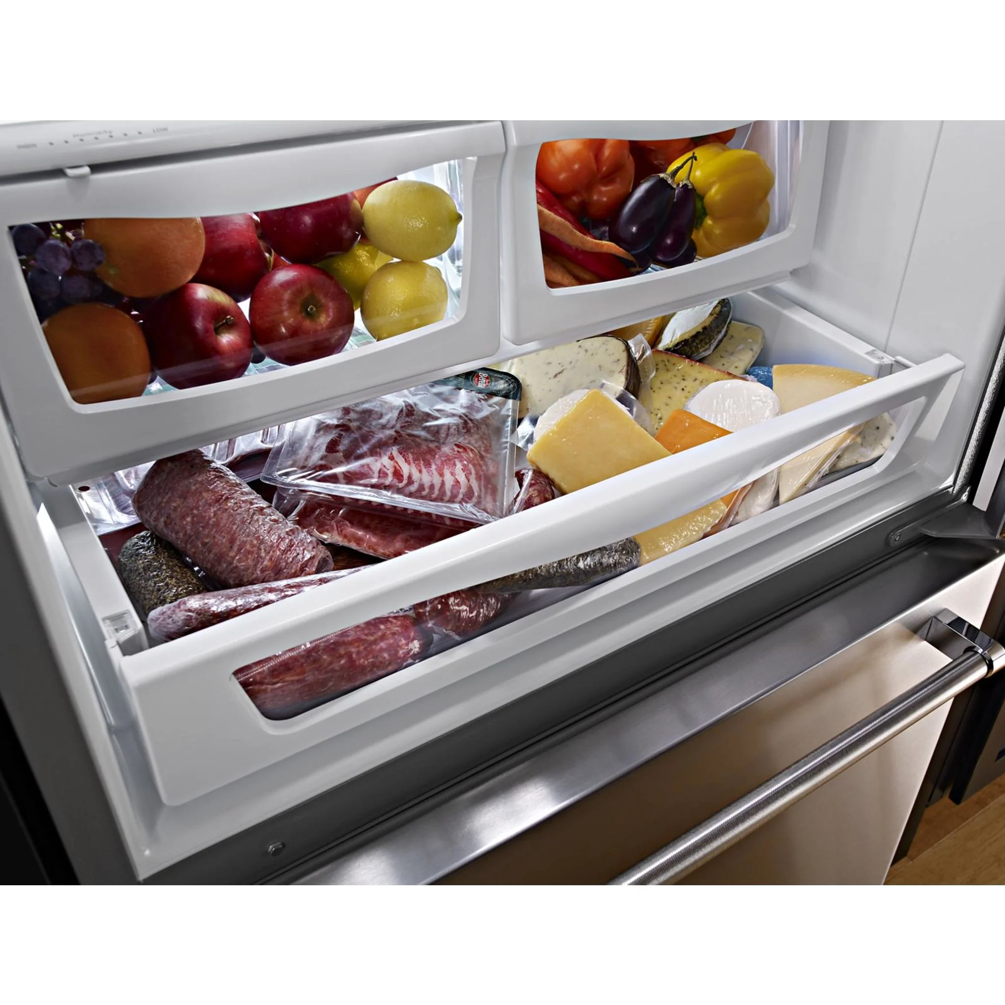 KitchenAid 25 cu.ft. 36-Width Standard Depth French Door Refrigerator with Interior Dispense -Stainless Steel (KRFF305ESS) - Image 36