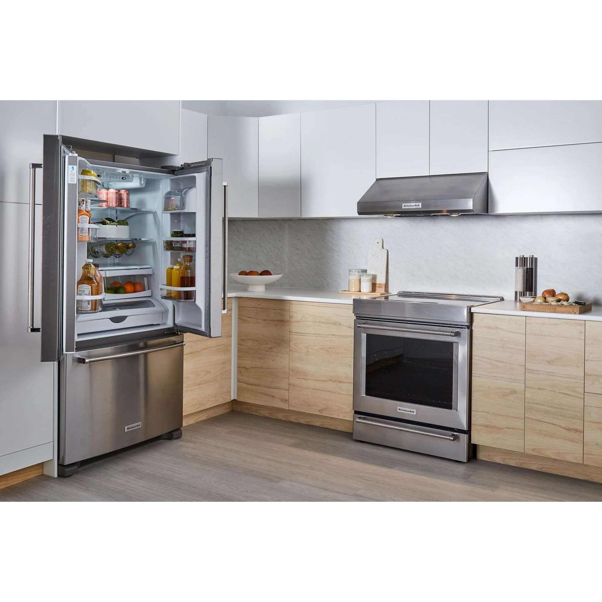 KitchenAid  20 cu.ft. 36" Width Counter-Depth French Door Refrigerator with Interior Dispense (KRFC300ESS) - Image 12