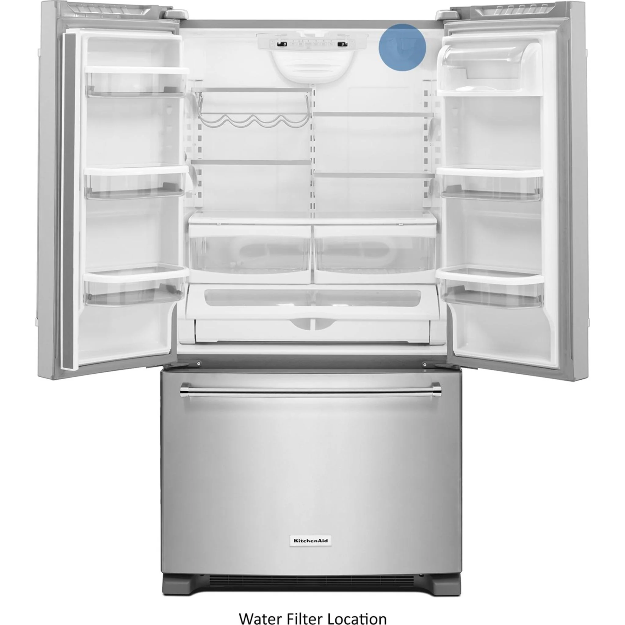 KitchenAid  20 cu.ft. 36" Width Counter-Depth French Door Refrigerator with Interior Dispense (KRFC300ESS) - Image 18