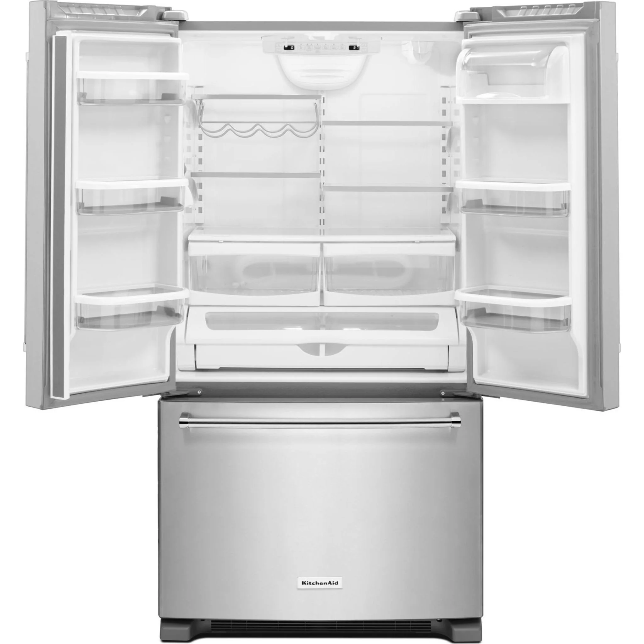 KitchenAid  20 cu.ft. 36" Width Counter-Depth French Door Refrigerator with Interior Dispense (KRFC300ESS) - Image 7