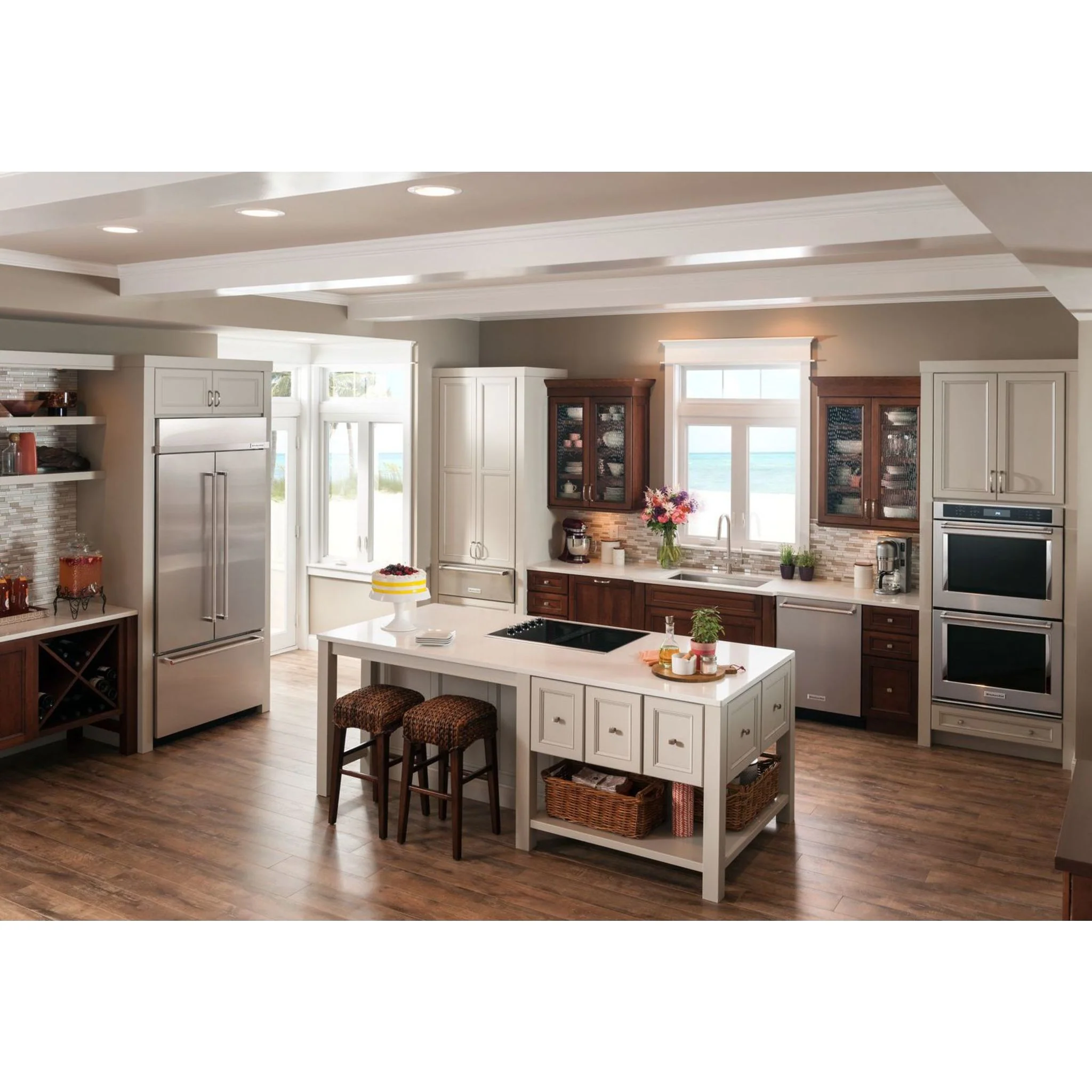 KitchenAid 20.8 cu.ft. 36" Width Built In Stainless Steel French Door Refrigerator with Platinum Interior Design - Stainless Steel (KBFN506ESS) - Image 11