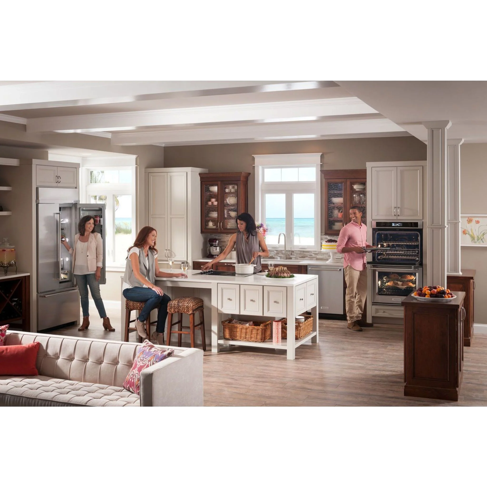 KitchenAid 20.8 cu.ft. 36" Width Built In Stainless Steel French Door Refrigerator with Platinum Interior Design - Stainless Steel (KBFN506ESS) - Image 14