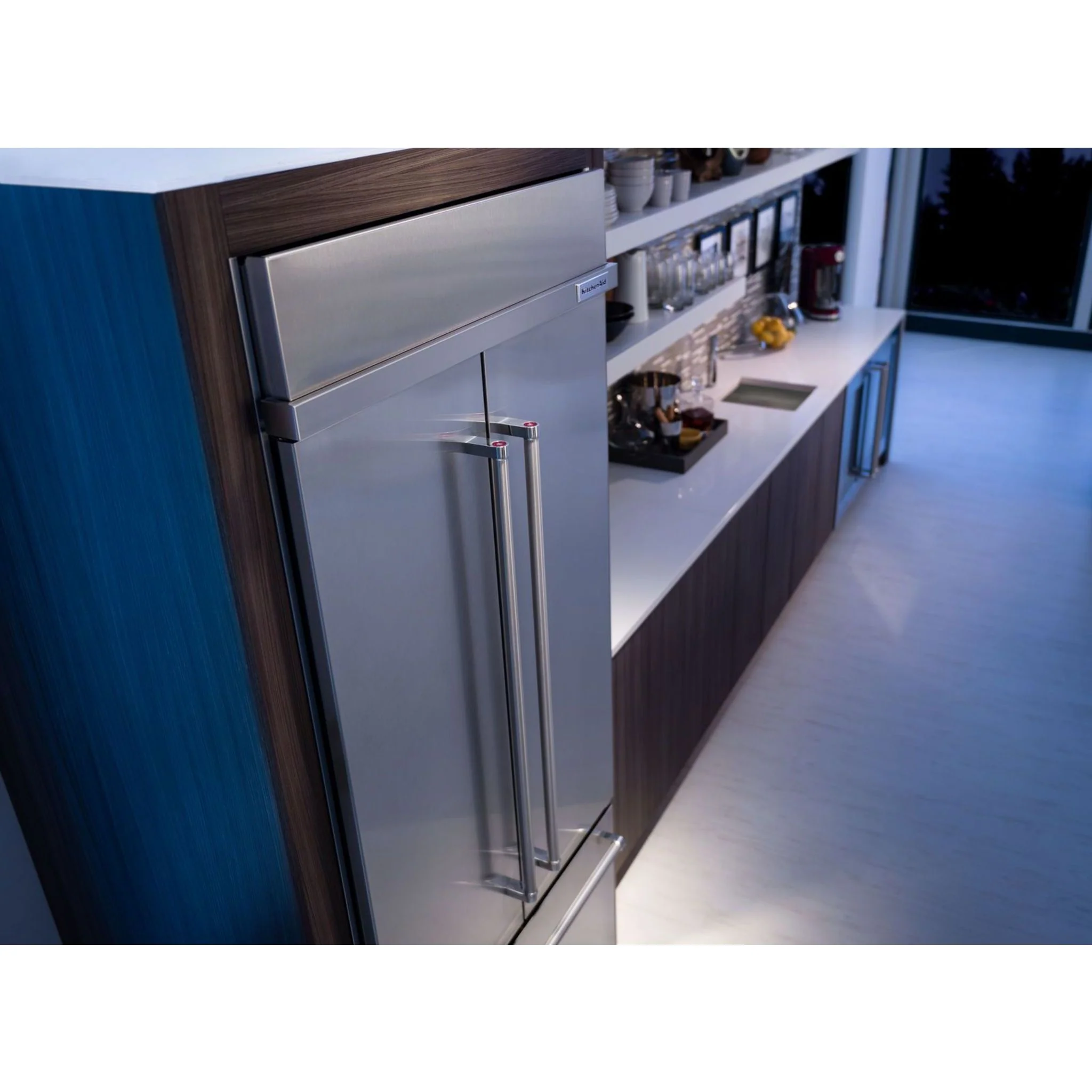 KitchenAid 20.8 cu.ft. 36" Width Built In Stainless Steel French Door Refrigerator with Platinum Interior Design - Stainless Steel (KBFN506ESS) - Image 15