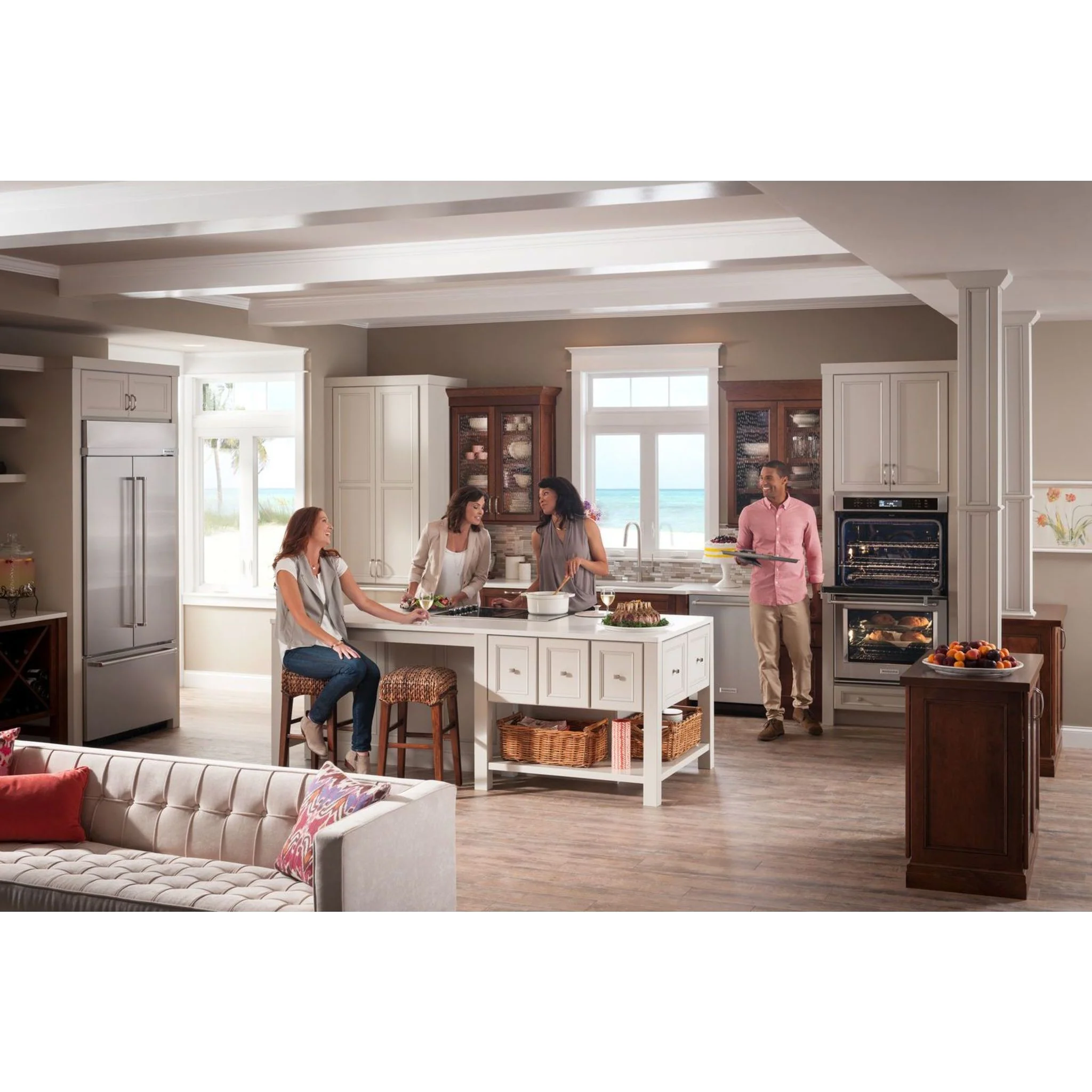 KitchenAid 20.8 cu.ft. 36" Width Built In Stainless Steel French Door Refrigerator with Platinum Interior Design - Stainless Steel (KBFN506ESS) - Image 16