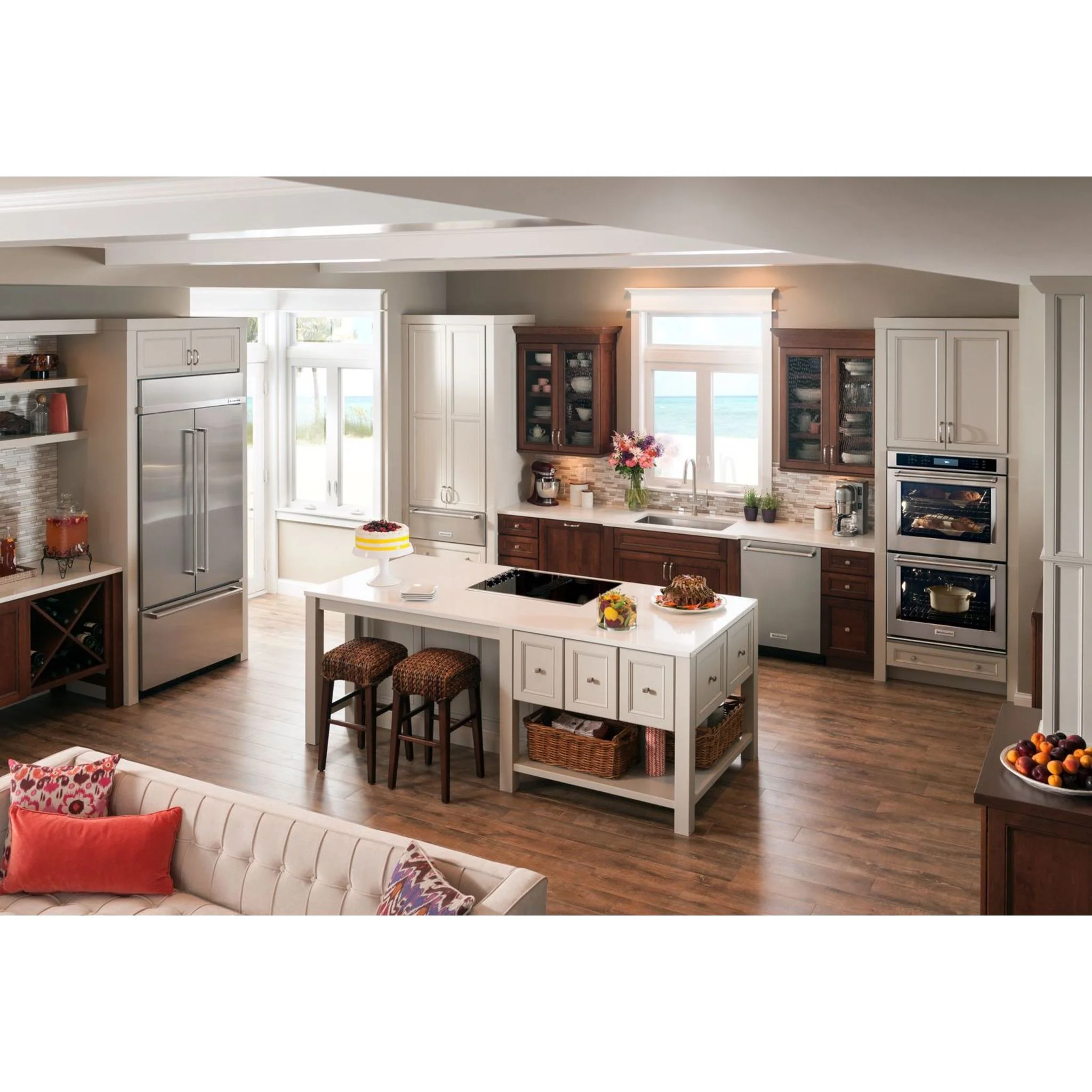 KitchenAid 20.8 cu.ft. 36" Width Built In Stainless Steel French Door Refrigerator with Platinum Interior Design - Stainless Steel (KBFN506ESS) - Image 18