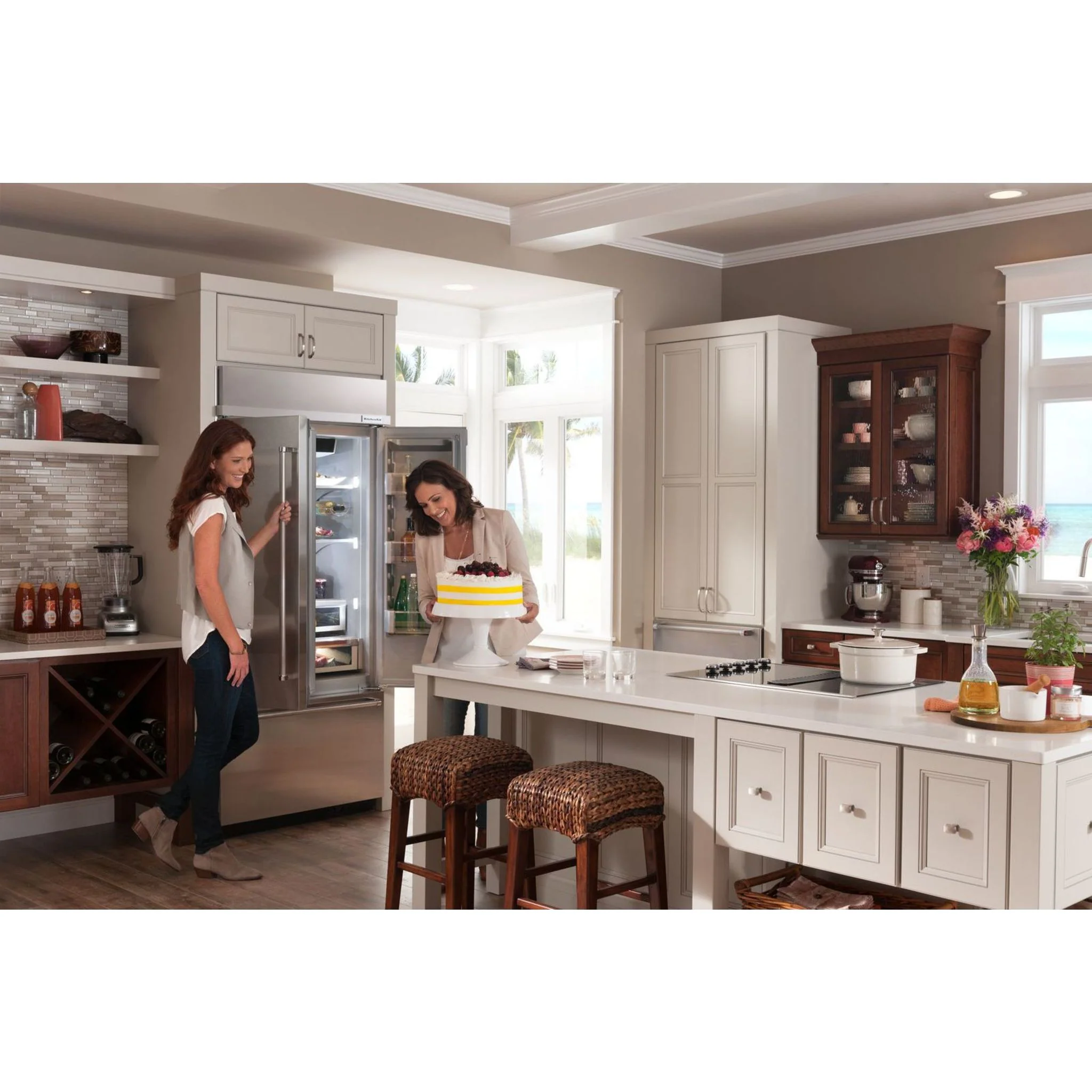 KitchenAid 20.8 cu.ft. 36" Width Built In Stainless Steel French Door Refrigerator with Platinum Interior Design - Stainless Steel (KBFN506ESS) - Image 27