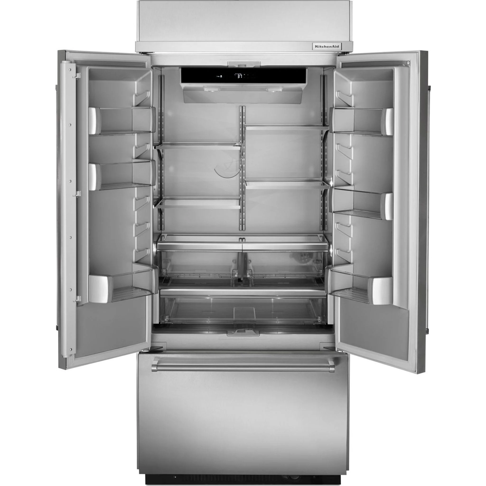 KitchenAid 20.8 cu.ft. 36" Width Built In Stainless Steel French Door Refrigerator with Platinum Interior Design - Stainless Steel (KBFN506ESS) - Image 28
