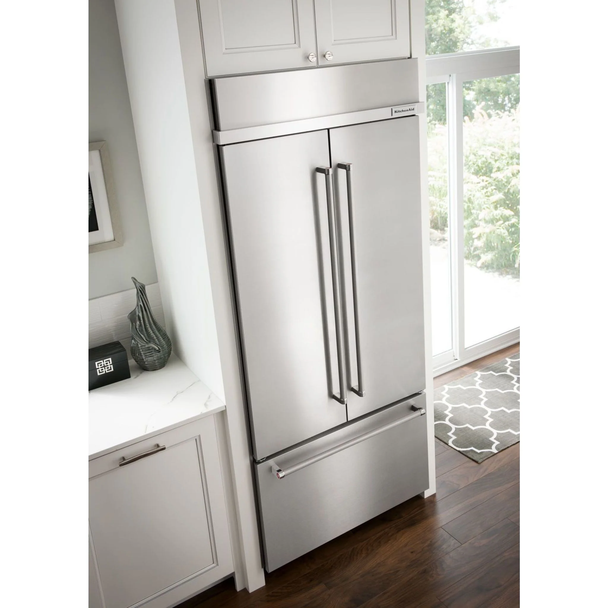 KitchenAid 20.8 cu.ft. 36" Width Built In Stainless Steel French Door Refrigerator with Platinum Interior Design - Stainless Steel (KBFN506ESS) - Image 34