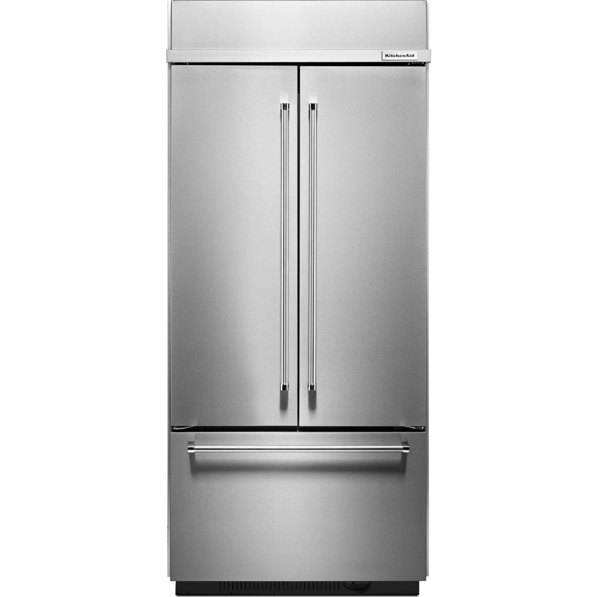 KitchenAid 20.8 cu.ft. 36" Width Built In Stainless Steel French Door Refrigerator with Platinum Interior Design - Stainless Steel (KBFN506ESS) - Image 5