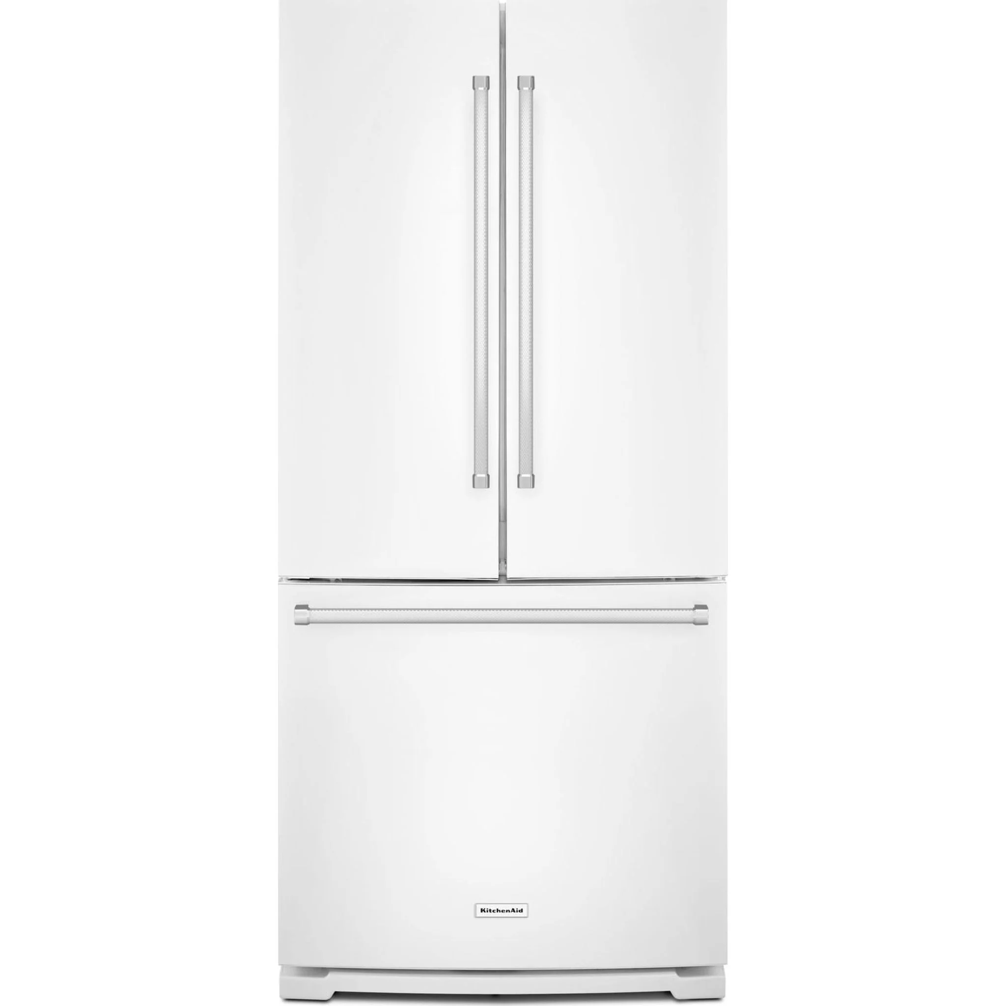 KitchenAid 20 cu.ft. 30" Width Standard Depth French Door Refrigerator with Interior Dispense - White (KRFF300EWH) - Image 3