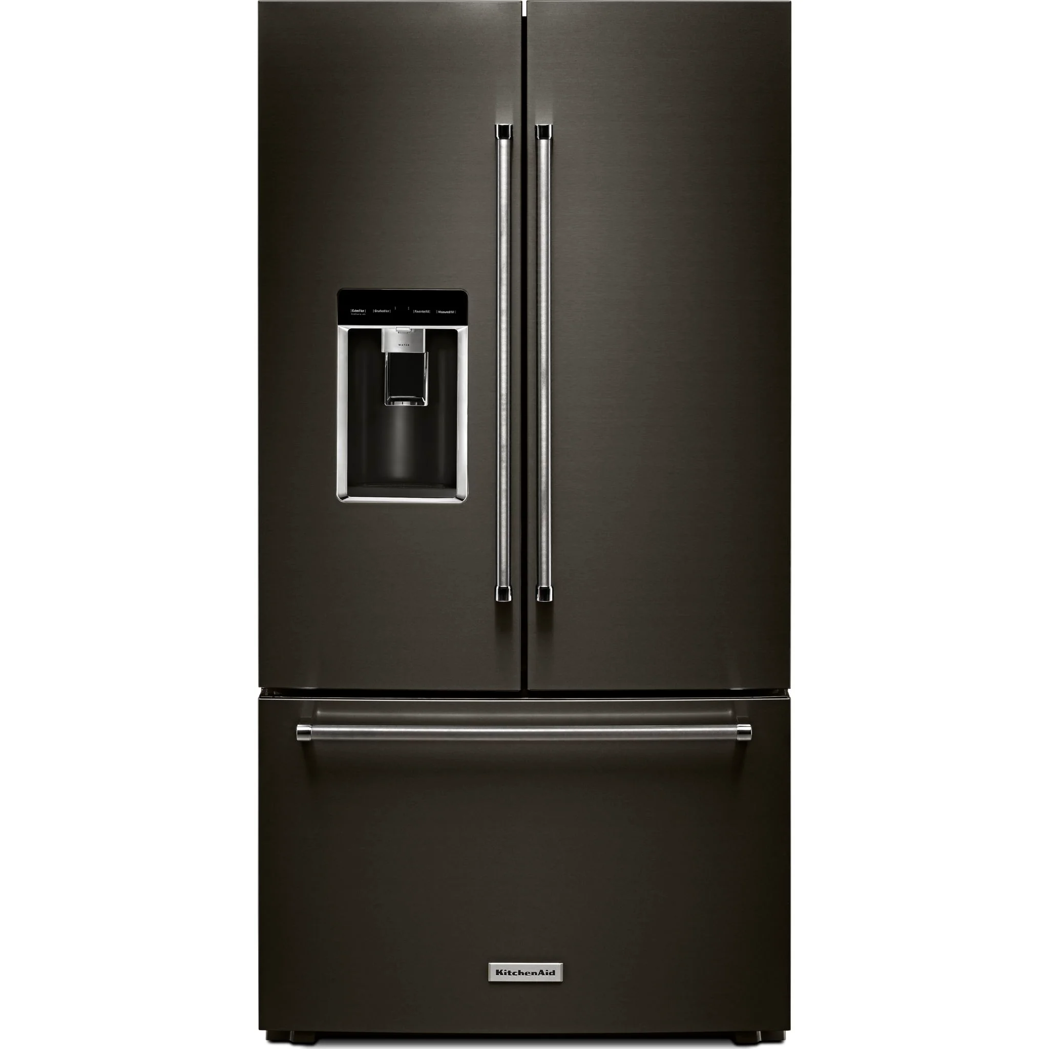 KitchenAid 23.8 cu. ft. 36" Counter-Depth French Door Platinum Interior Refrigerator with PrintShieldFinish -Black Stainless (KRFC704FBS) - Image 14
