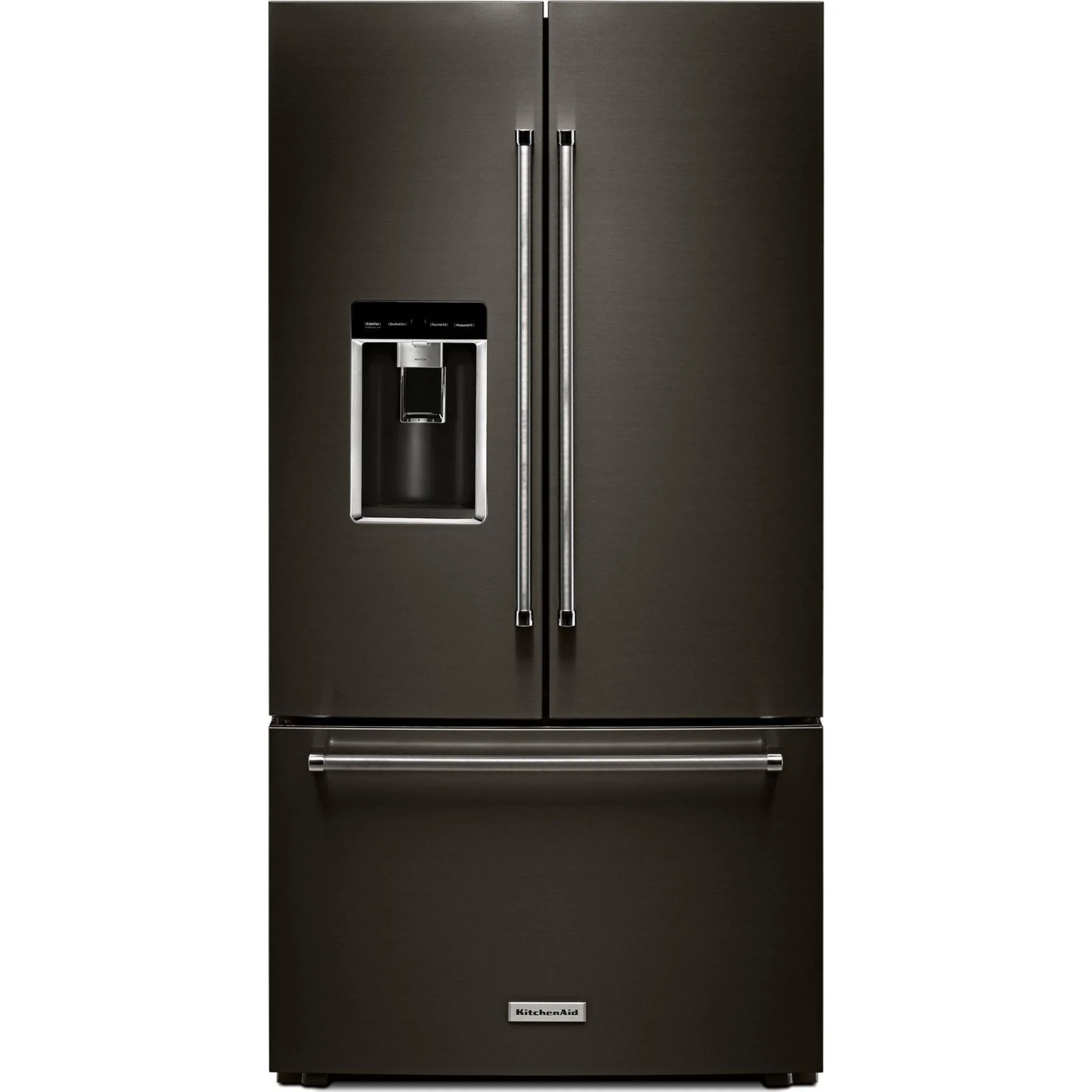 KitchenAid 23.8 cu. ft. 36" Counter-Depth French Door Platinum Interior Refrigerator with PrintShieldFinish -Black Stainless (KRFC704FBS) - Image 5