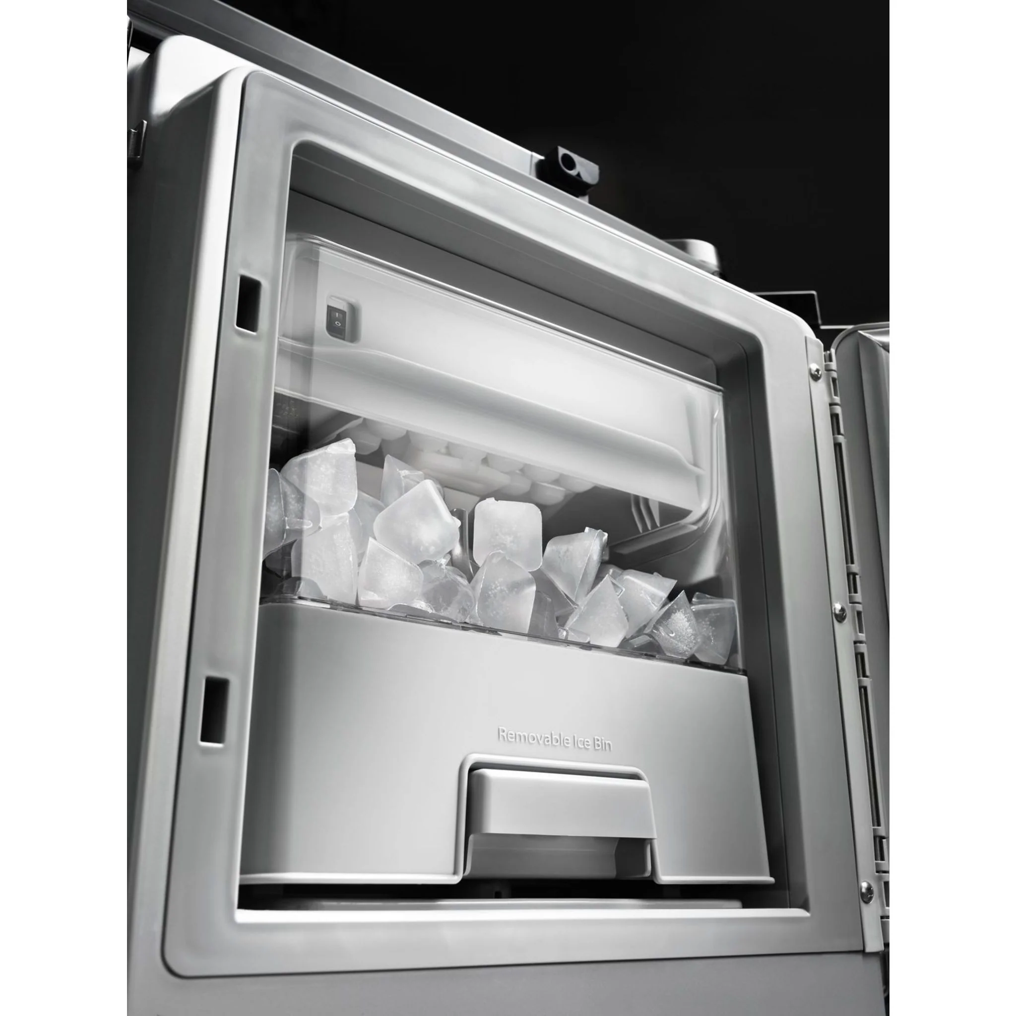 KitchenAid 23.8 cu. ft. 36" Counter-Depth French Door Platinum Interior Refrigerator with PrintShieldFinish -Black Stainless (KRFC704FBS) - Image 8