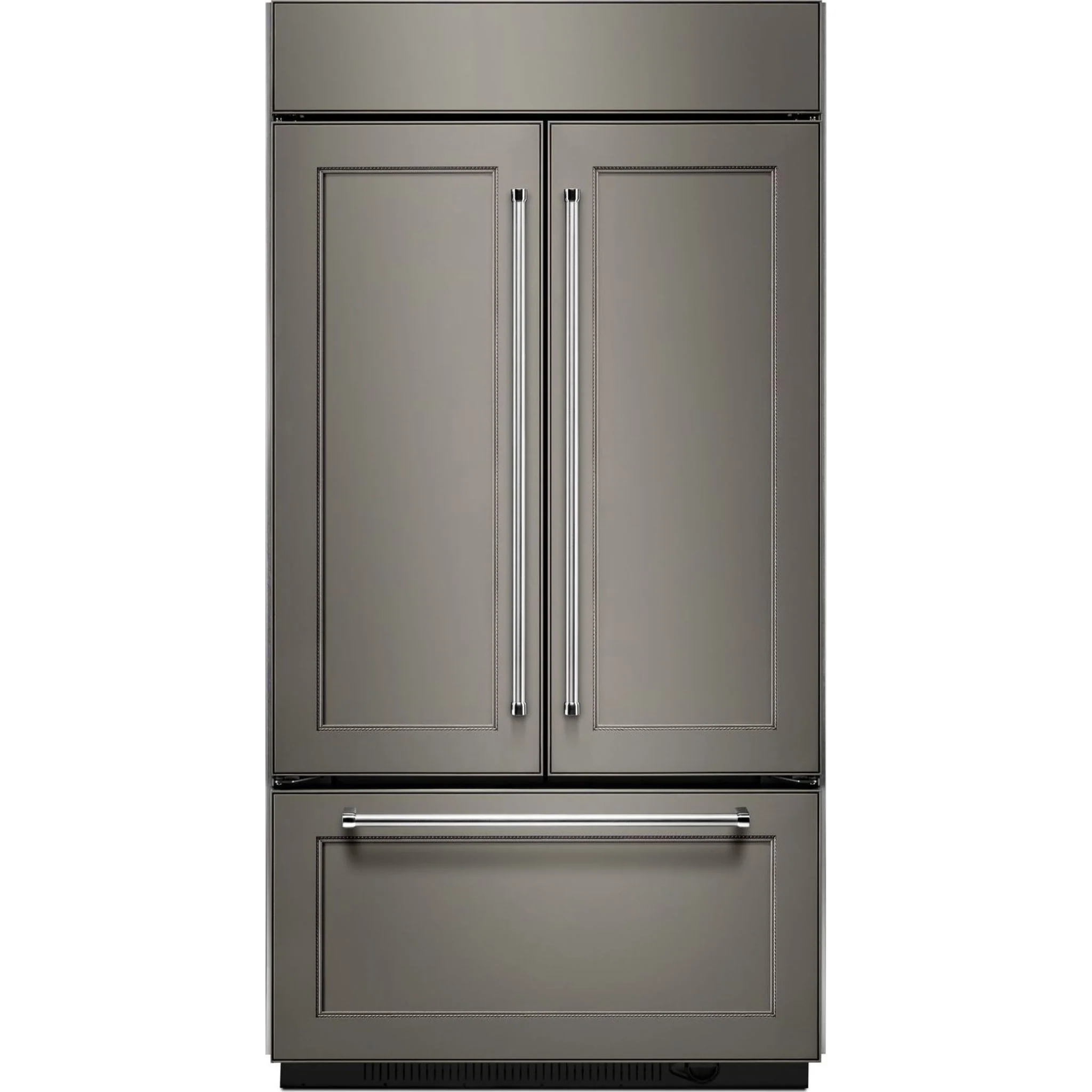 KitchenAid 24.2 cu.ft. 42" Width Built-In Panel Ready French Door Refrigerator with Platinum Interior Design - Panel Ready (KBFN502EPA) - Image 2