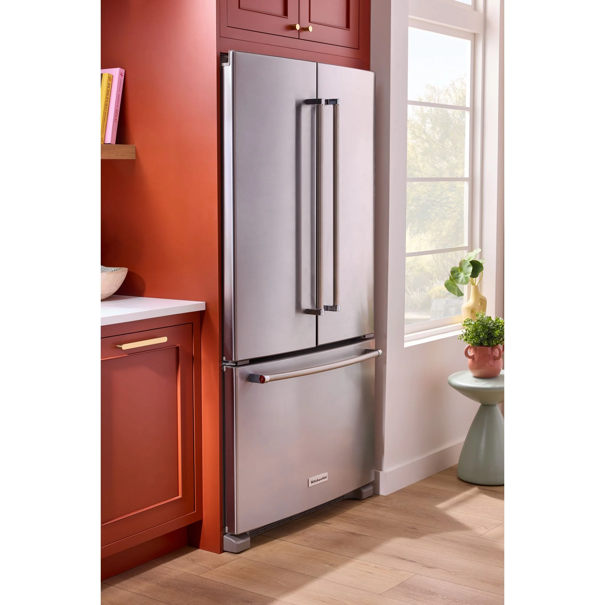 KitchenAid 20 cu. ft. 36-Inch Width Counter-Depth French Door Refrigerator with Interior Dispense -Fingerprint Resistant Stainless Steel (KRFC136RPS) - Image 12