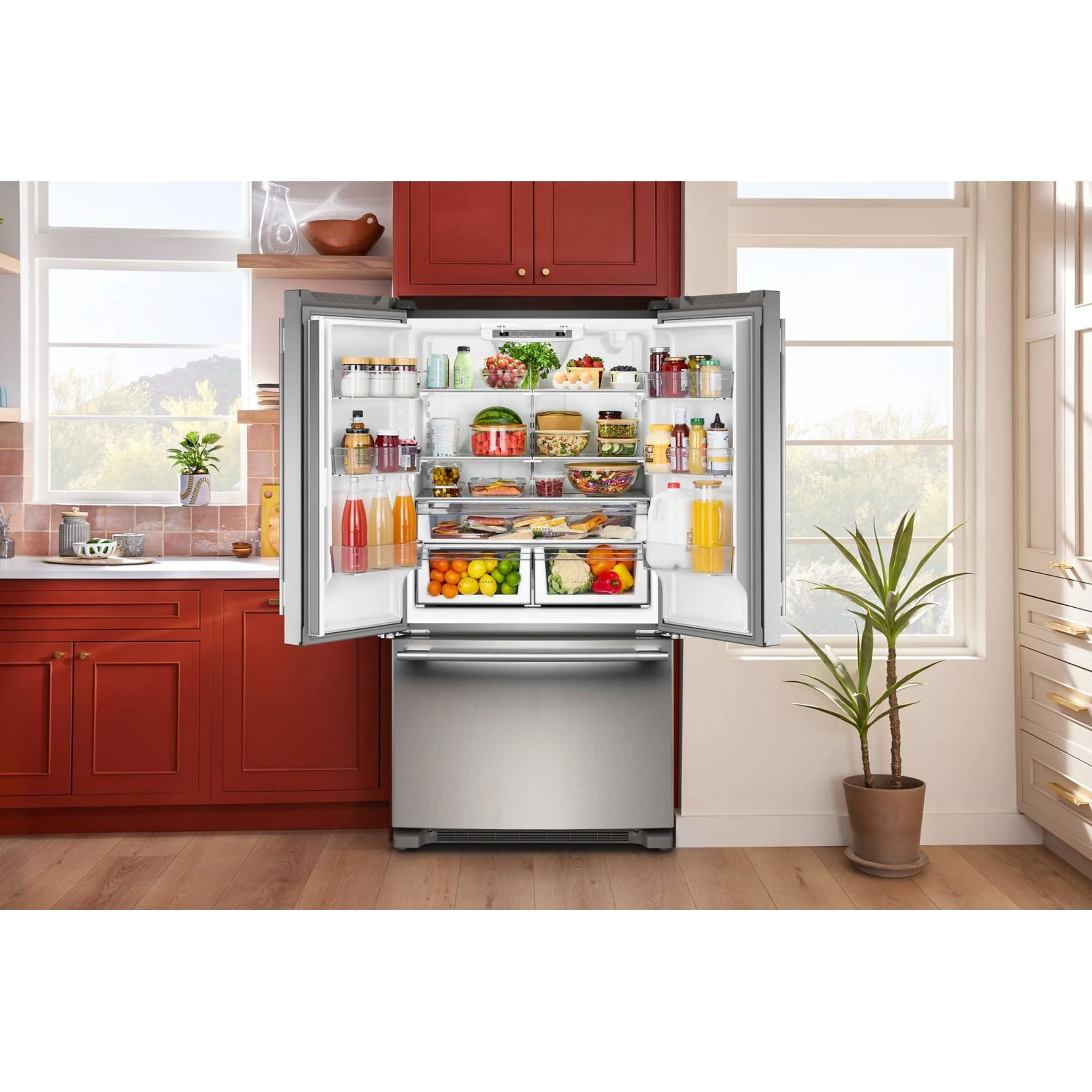 KitchenAid 20 Cu. Ft. 36-Inch Counter-Depth French Door Refrigerator with Internal Water Dispenser -PrintShield Stainless (KRFC136SPS) - Image 15