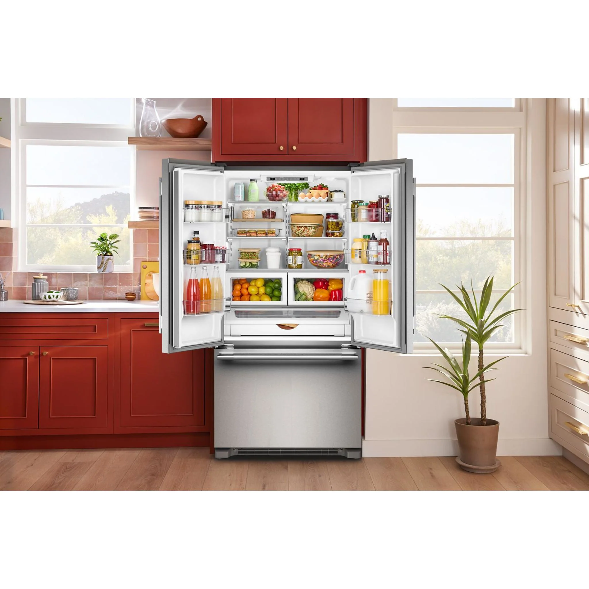 KitchenAid 22 Cu. Ft. 36-Inch Counter-Depth French Door Refrigerator with Internal Water Dispenser -PrintShield Stainless (KRFC136TPS) - Image 15