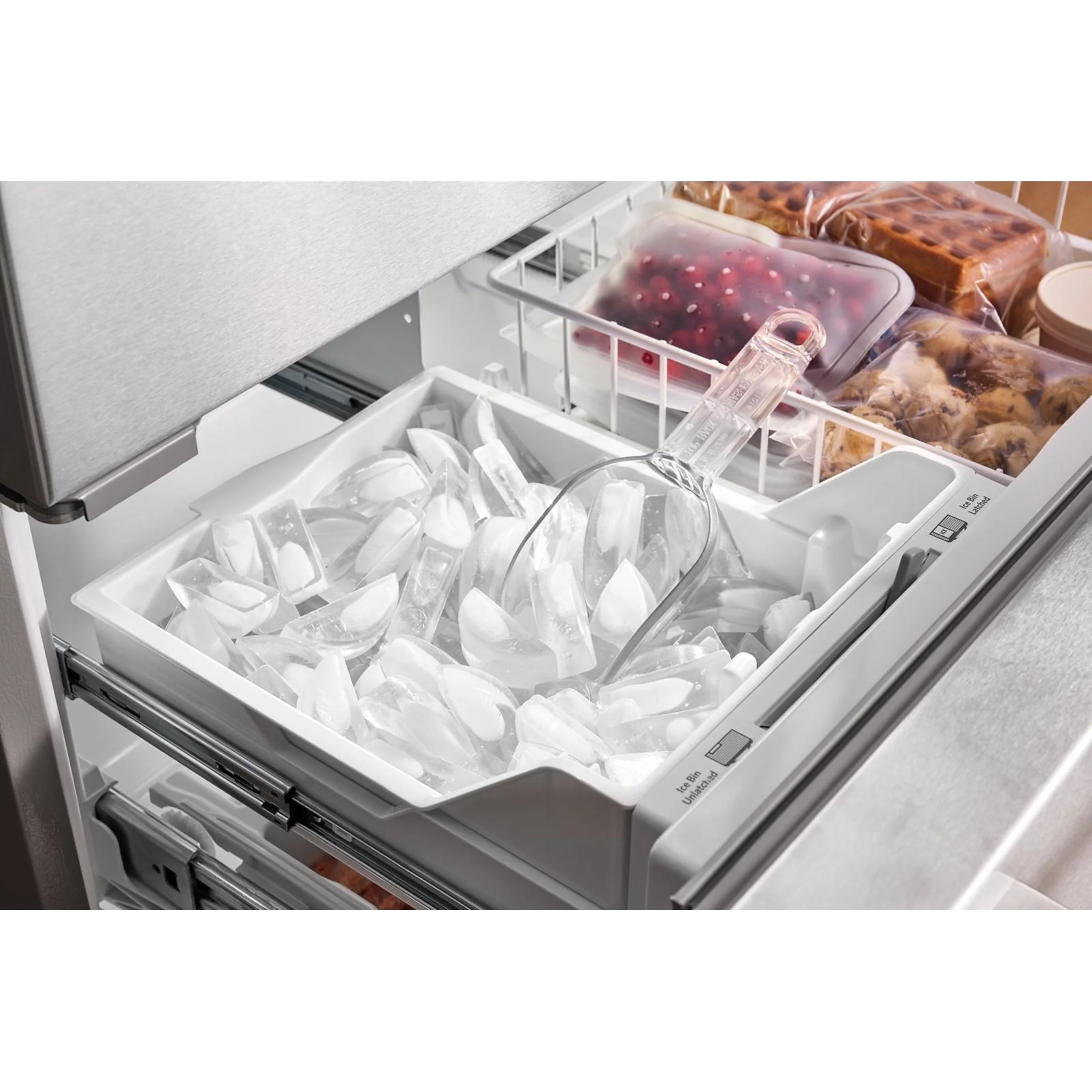 KitchenAid 22 Cu. Ft. 36-Inch Counter-Depth French Door Refrigerator with Internal Water Dispenser -PrintShield Stainless (KRFC136TPS) - Image 9