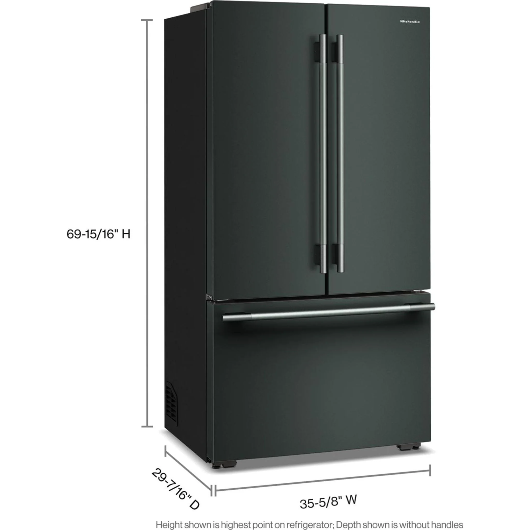 KitchenAid 24 cu. ft. 36-Inch Width Counter-Depth French Door Refrigerator with Interior Dispense -Juniper (KRFC236SJP) - Image 13