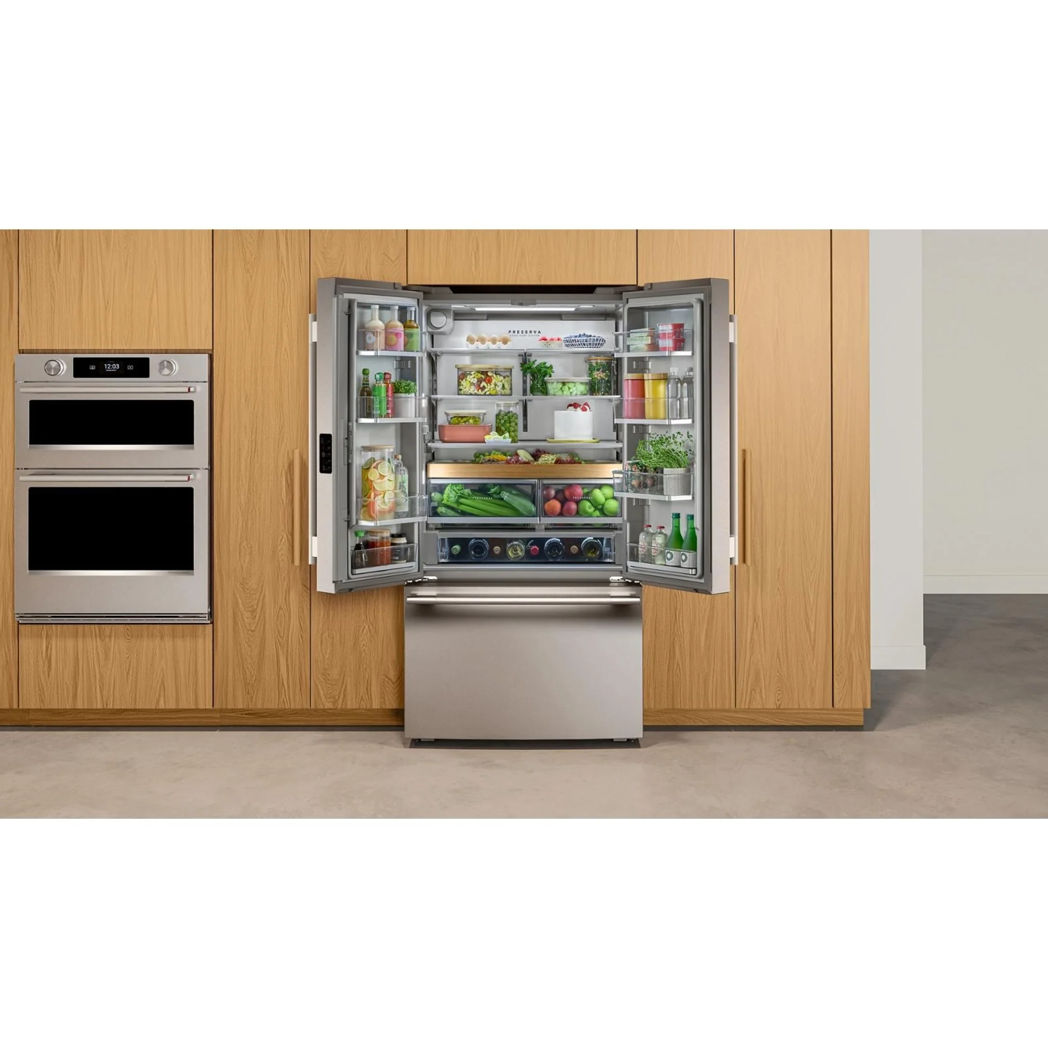 KitchenAid 24 cu. ft. 36-Inch Width Counter-Depth French Door Refrigerator with Interior Dispense -PrintShield Stainless (KRFC236SPS) - Image 2