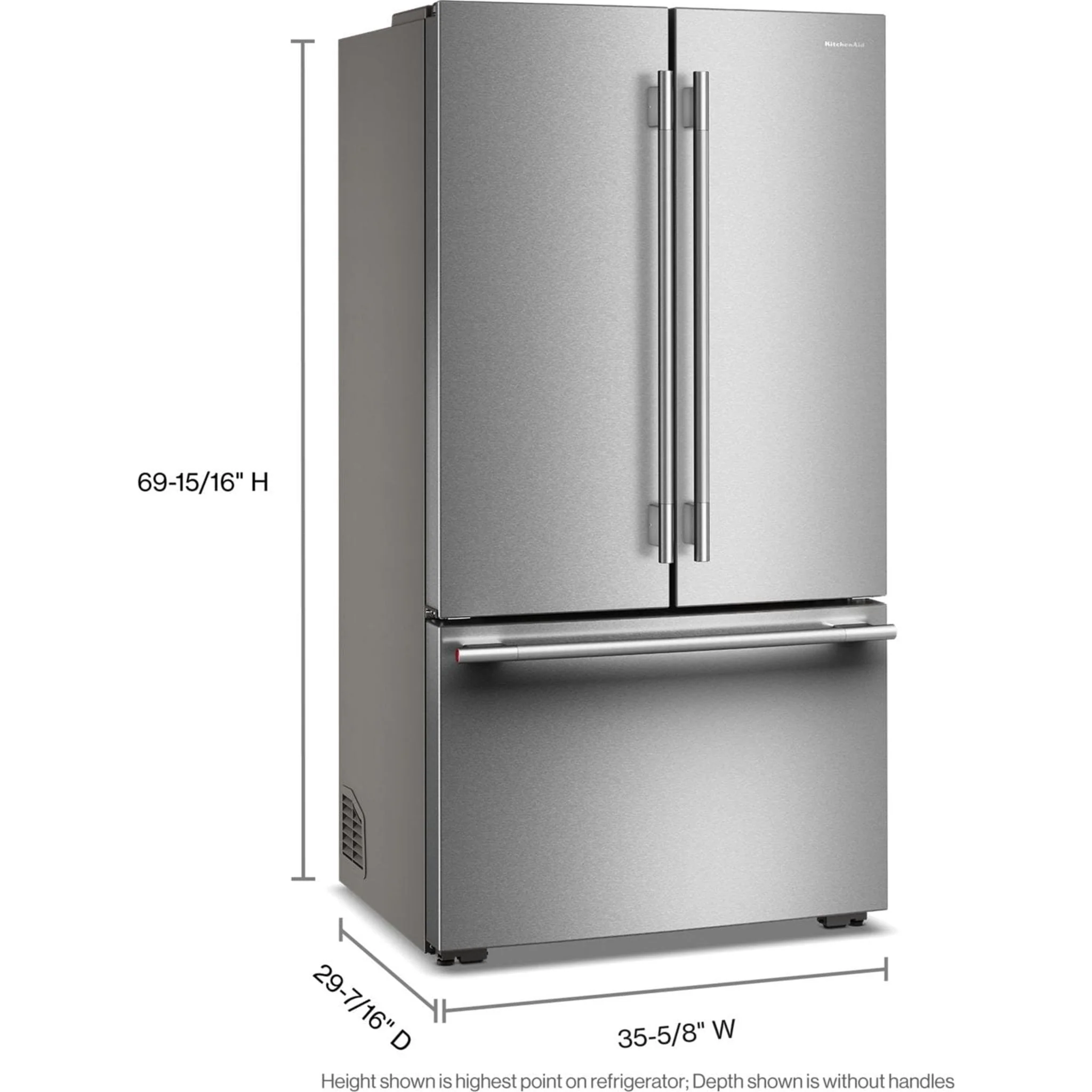KitchenAid 24 cu. ft. 36-Inch Width Counter-Depth French Door Refrigerator with Interior Dispense -PrintShield Stainless (KRFC236SPS) - Image 22