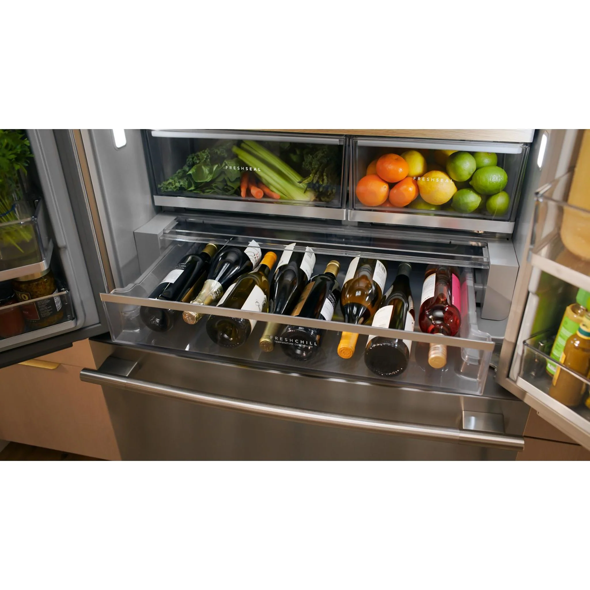 KitchenAid 24 cu. ft. 36-Inch Width Counter-Depth French Door Refrigerator with Interior Dispense -PrintShield Stainless (KRFC236SPS) - Image 29