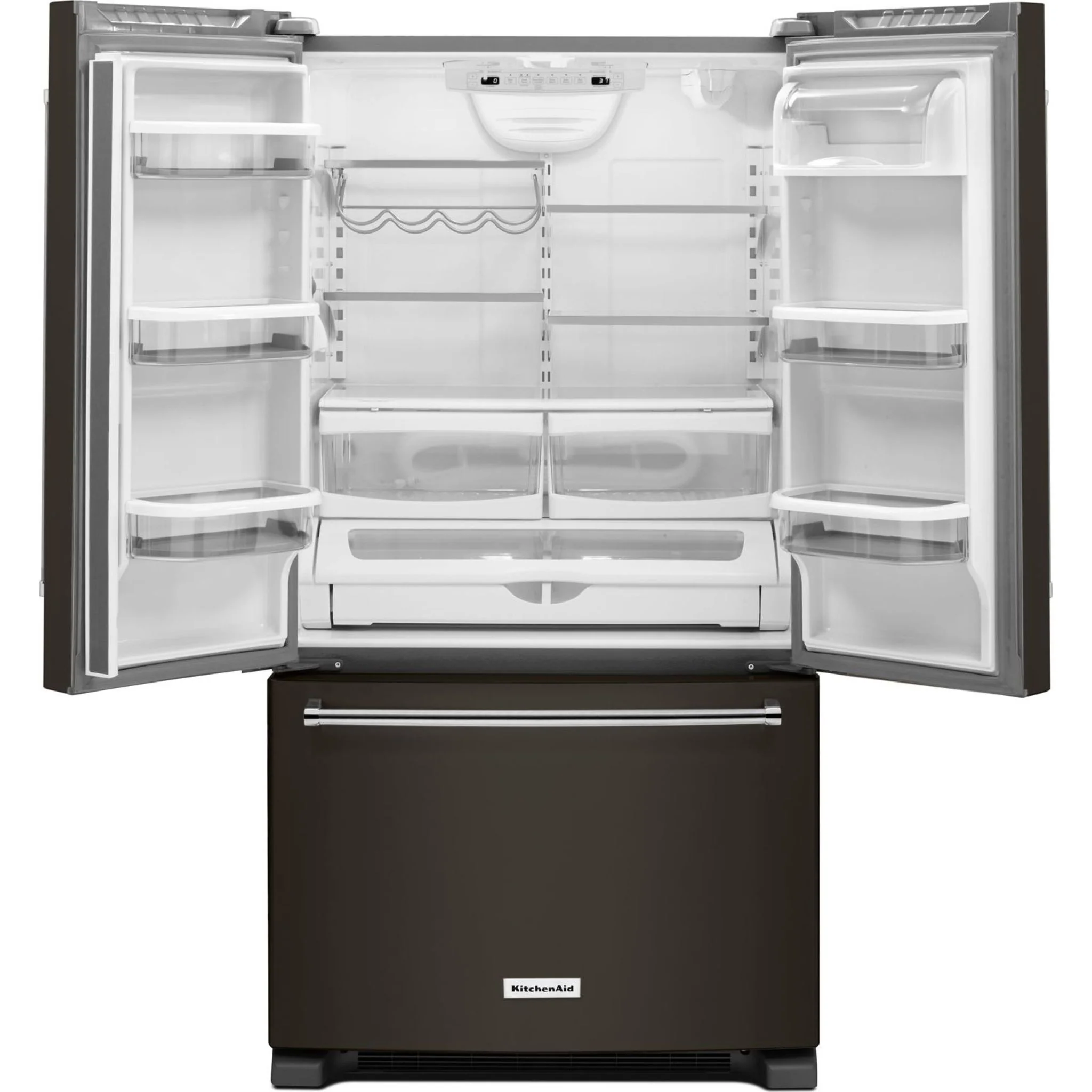 KitchenAid  20 cu. ft. 36" Width Counter-Depth French Door Refrigerator with Interior Dispense and PrintShield Finish (KRFC300EBS) - Image 11