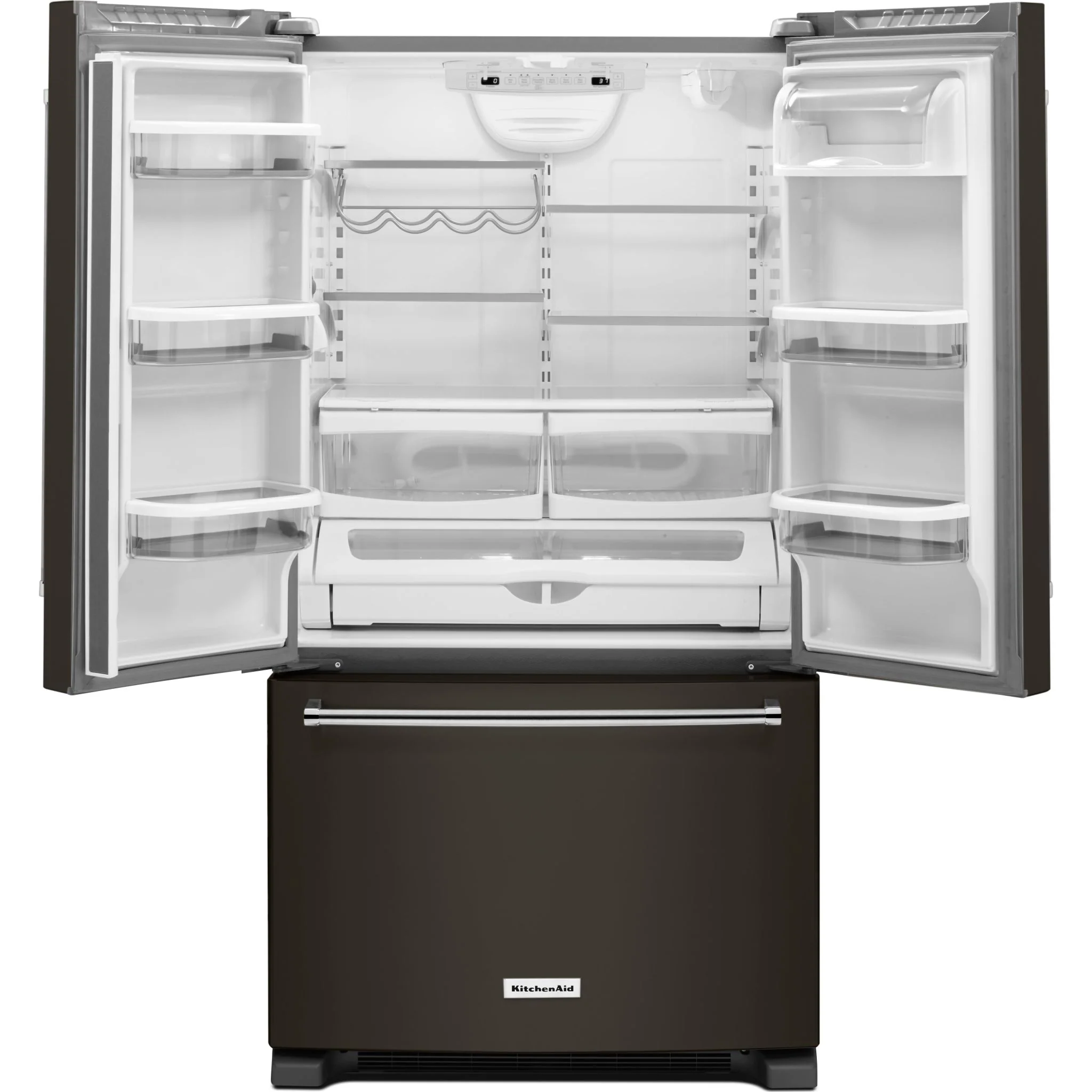 KitchenAid  20 cu. ft. 36" Width Counter-Depth French Door Refrigerator with Interior Dispense and PrintShield Finish (KRFC300EBS) - Image 5