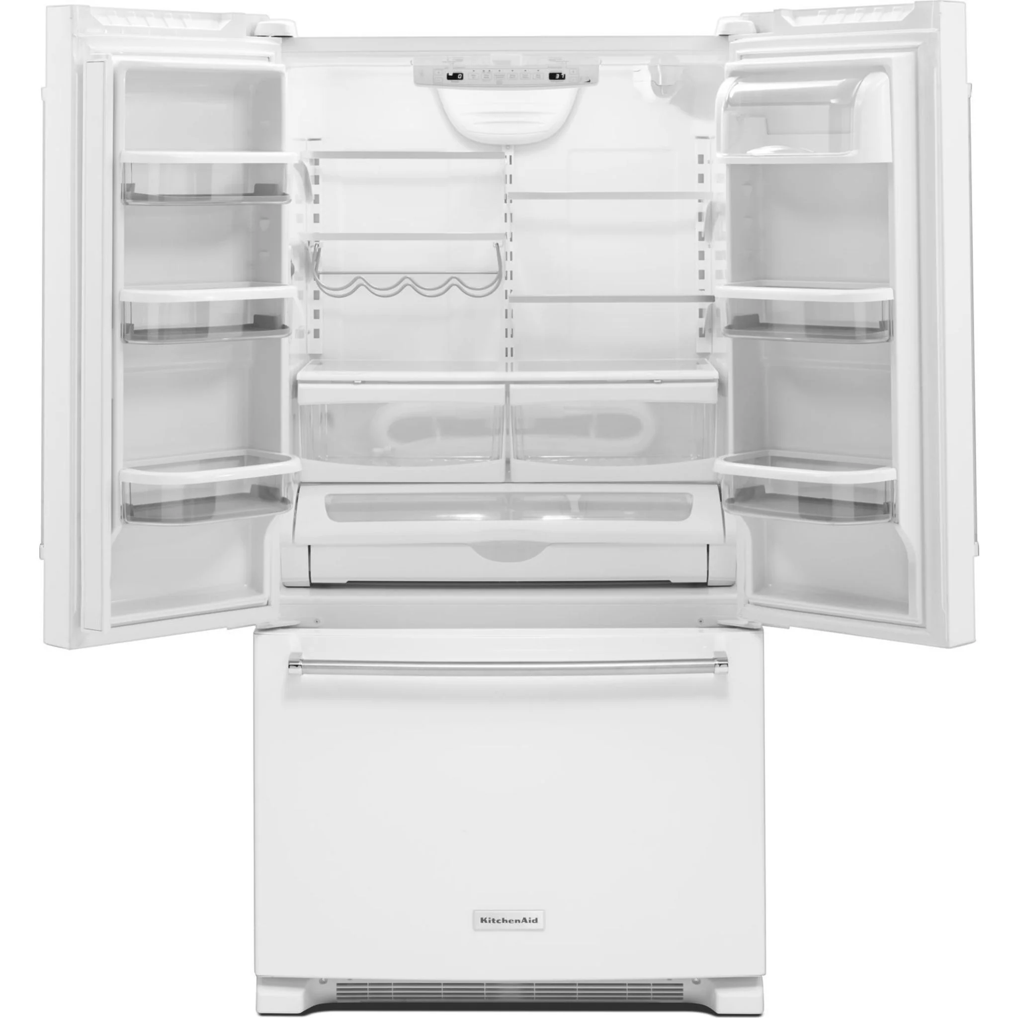 KitchenAid  20 cu. ft. 36" Width Counter-Depth French Door Refrigerator with Interior Dispense (KRFC300EWH) - Image 10
