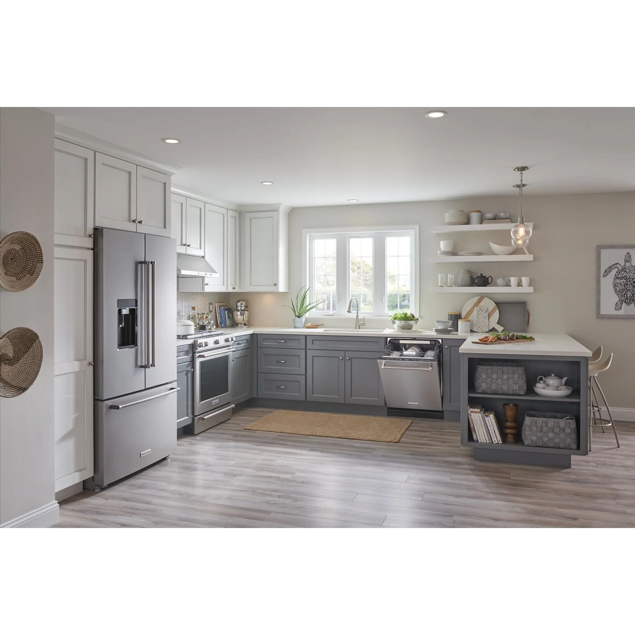KitchenAid 23.8 cu. ft. 36" Counter-Depth French Door Platinum Interior Refrigerator with PrintShieldFinish -Stainless Steel (KRFC704FPS) - Image 14