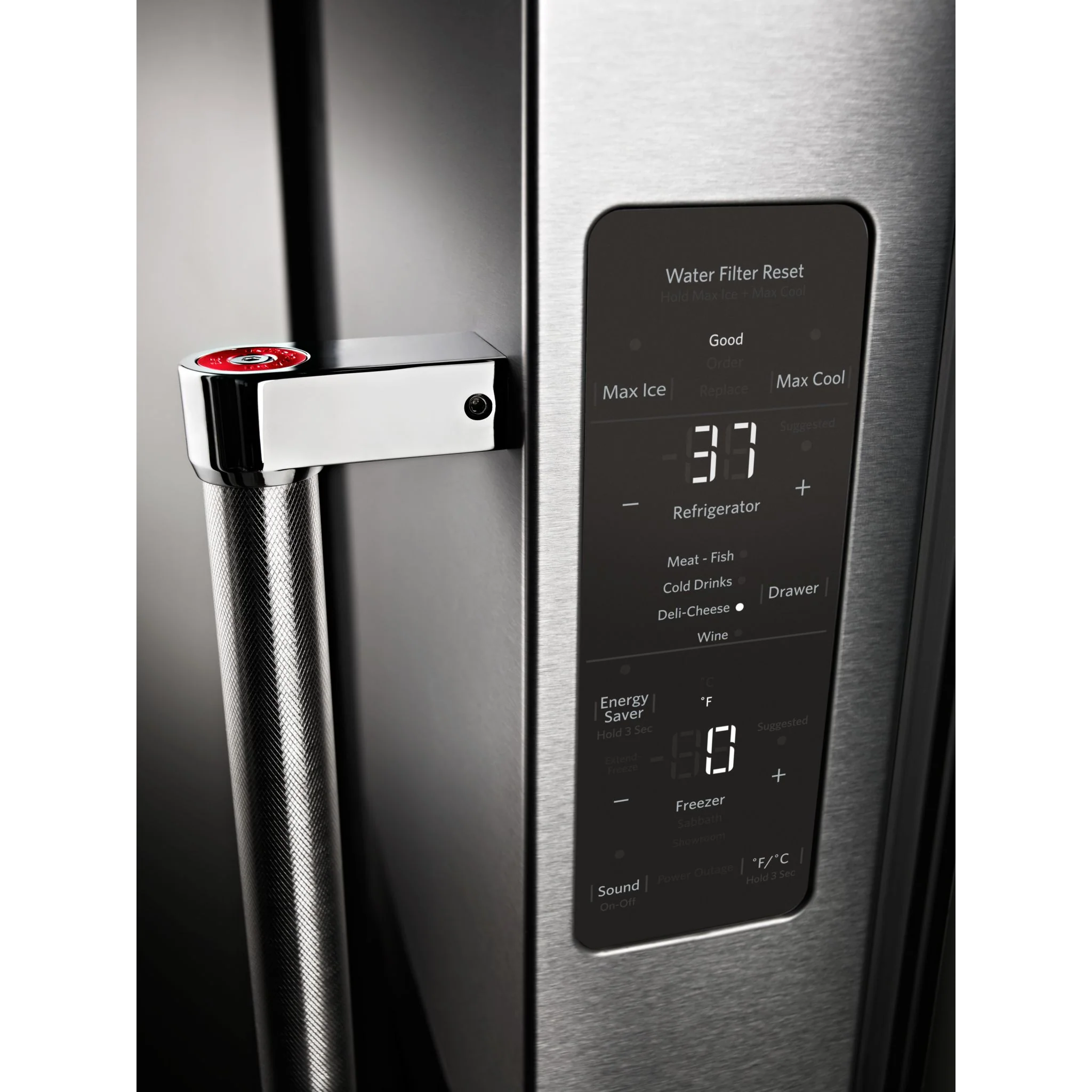 KitchenAid 23.8 cu. ft. 36" Counter-Depth French Door Platinum Interior Refrigerator with PrintShieldFinish -Stainless Steel (KRFC704FPS) - Image 4
