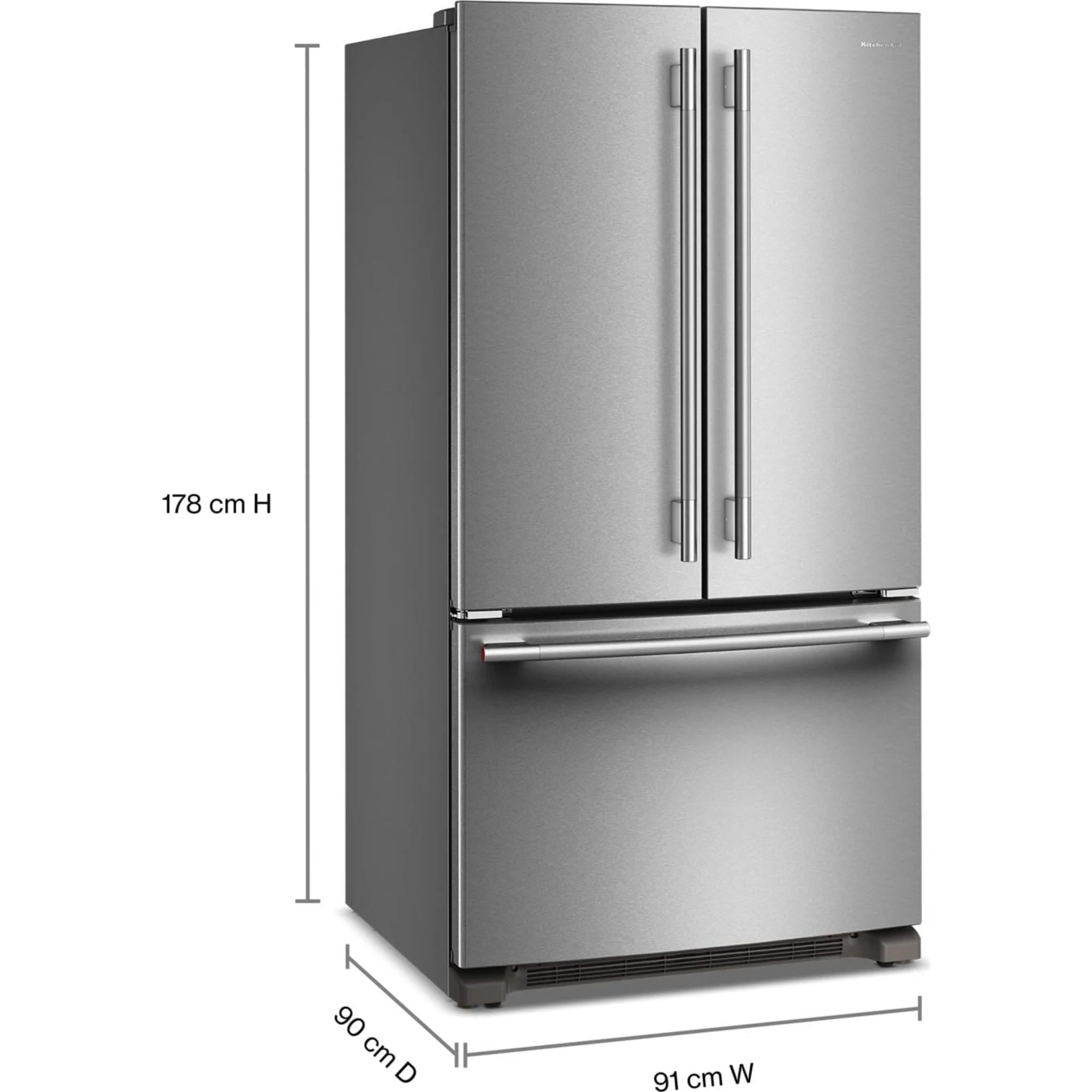 KitchenAid 25 Cu. Ft. 36-Inch Standard-Depth French Door Refrigerator with Internal Water Dispenser -PrintShield Stainless (KRFF136SPS) - Image 18