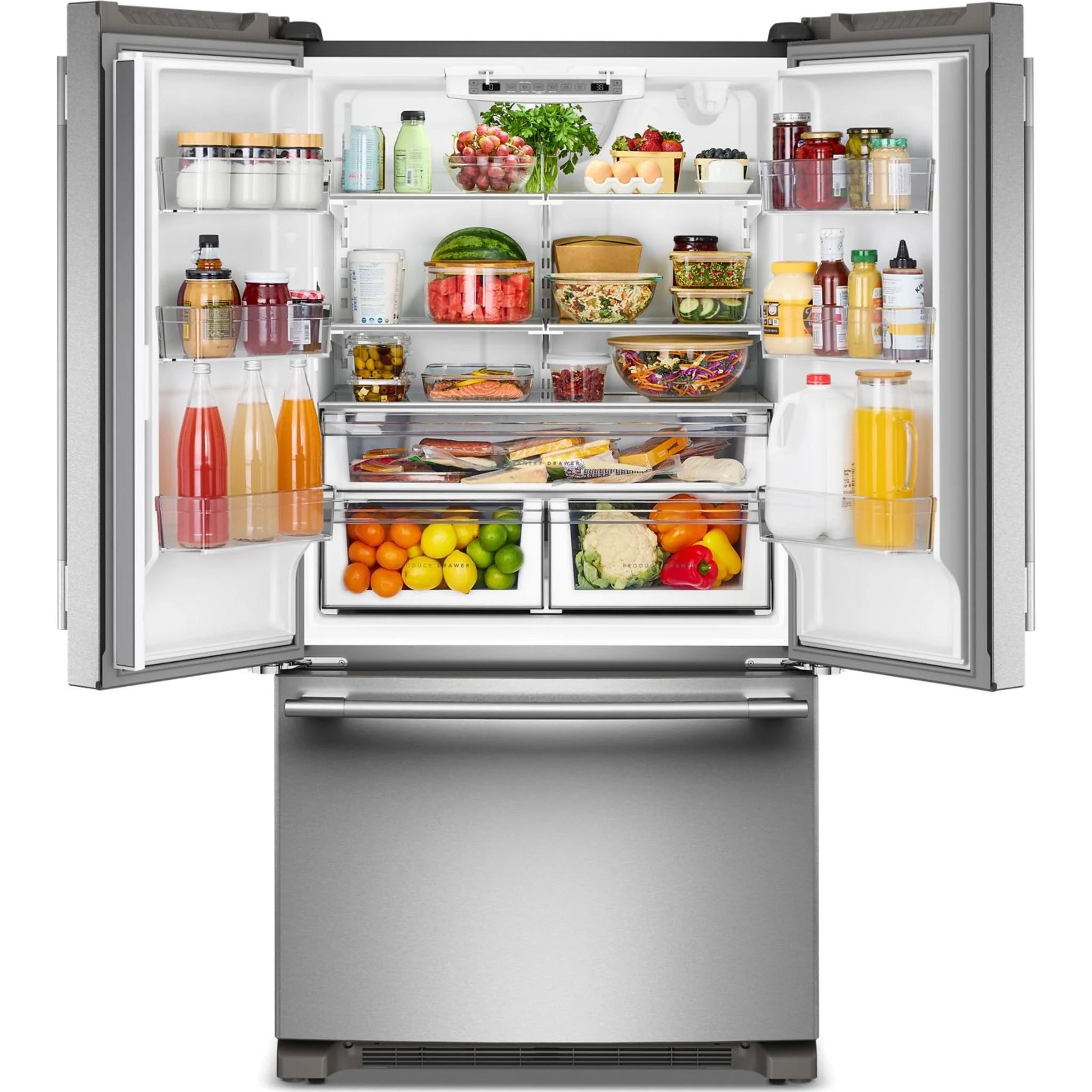 KitchenAid 25 Cu. Ft. 36-Inch Standard-Depth French Door Refrigerator with Internal Water Dispenser -PrintShield Stainless (KRFF136SPS) - Image 5